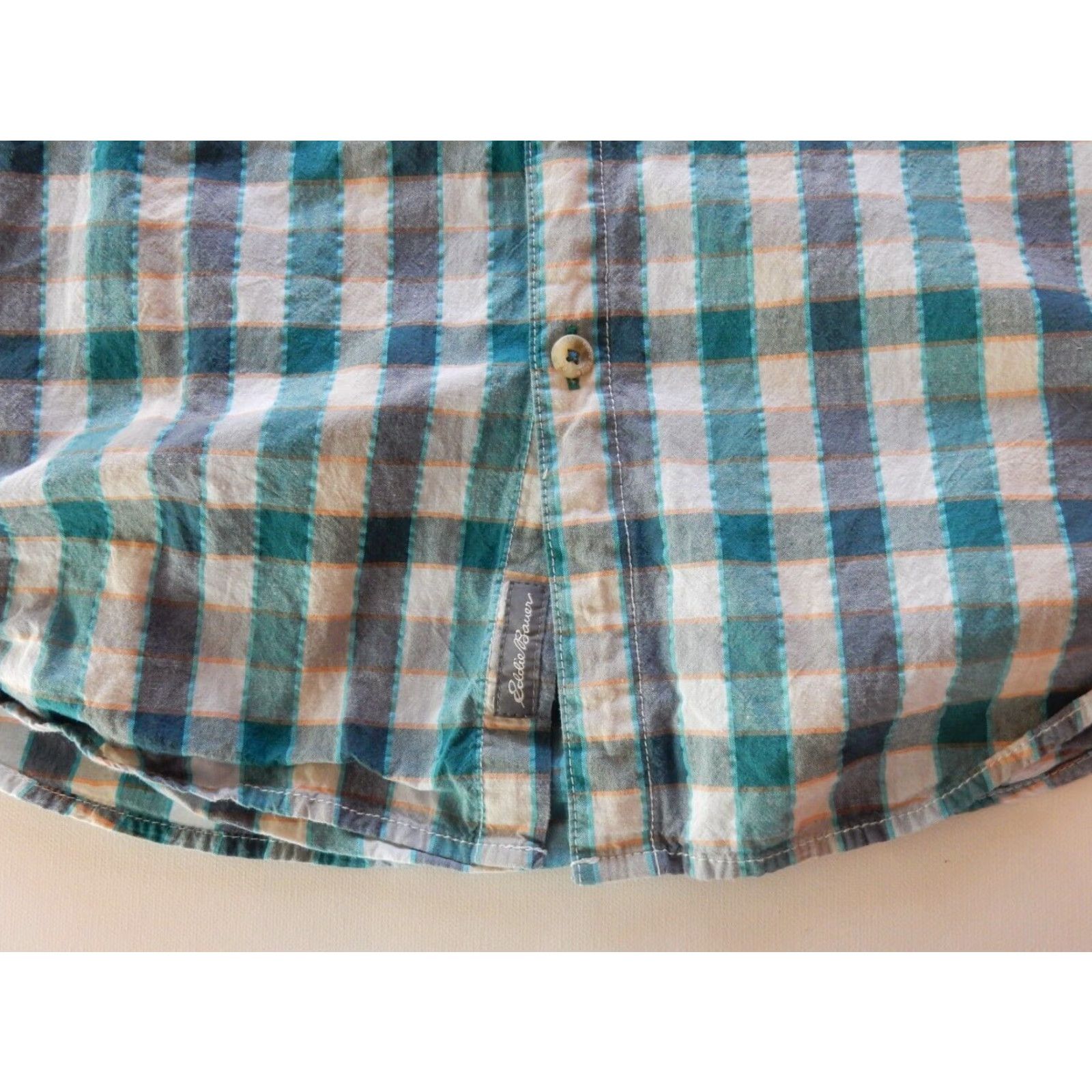 Eddie Bauer Vintage Eddie Bauer Men's Plaid Short Sleeve Button-Up Shirt Size Large Green Cotton Size US L / EU 52-54 / 3 - 2 Thumbnail
