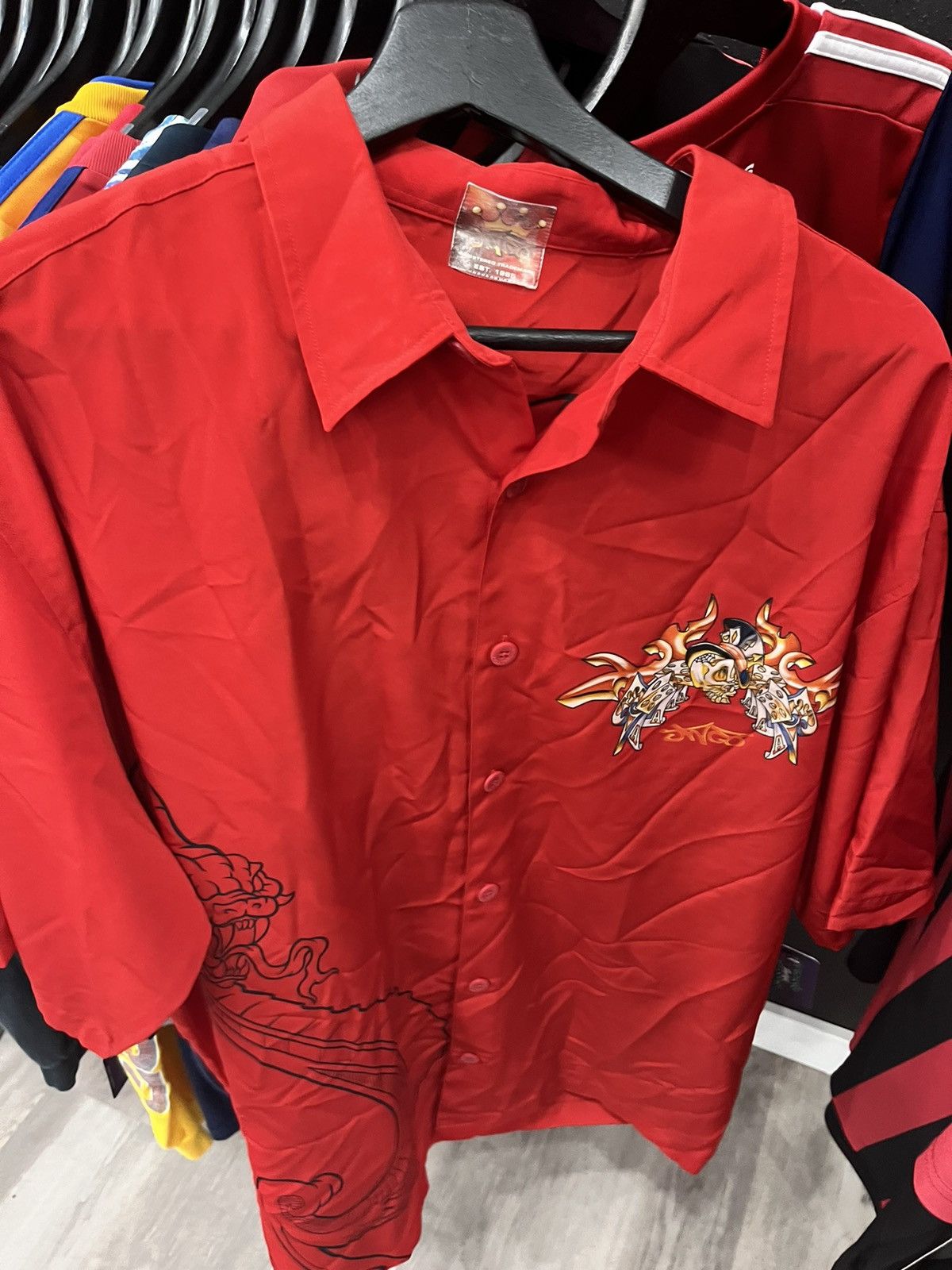 JNCO Jnco red button up Size US XXL / EU 58 / 5 - 1 Thumbnail