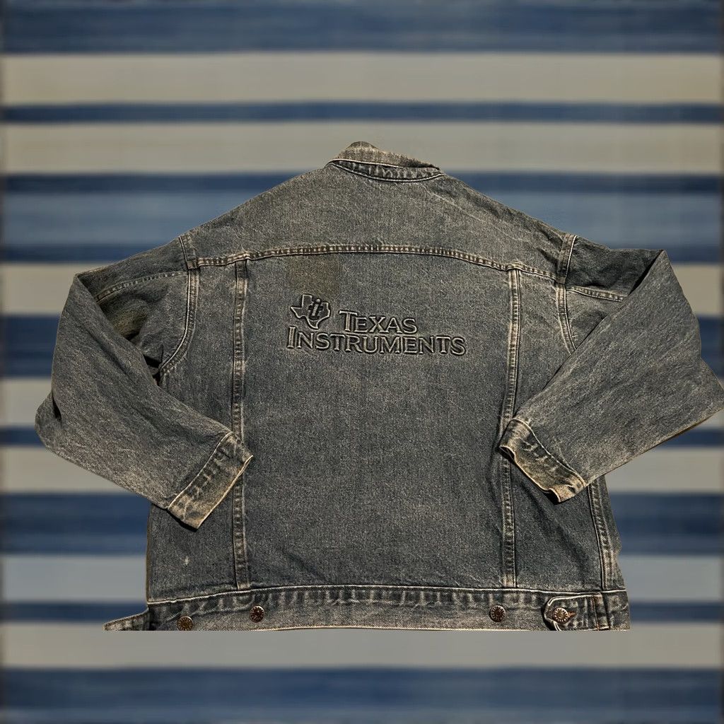 Vintage VINTAGE Tyca Texas Instruments Denim Jean Jacket Large Men Blue Denim Jacket Mens L Size US 33 - 1 Thumbnail