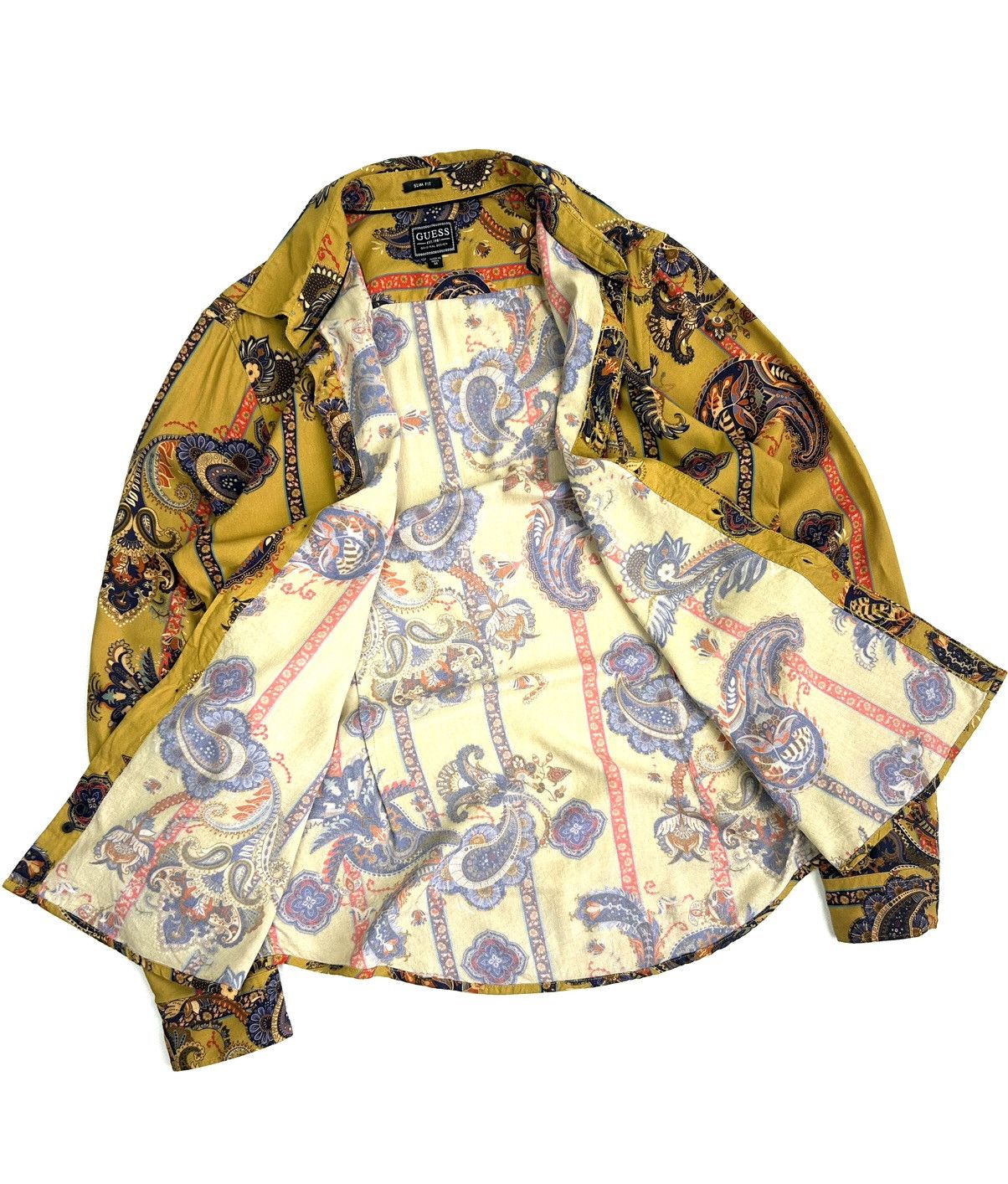 Guess rare Guess Button Up Men’s Shirt Gold M Slim Fit Vintage Y2K Size US M / EU 48-50 / 2 - 4 Thumbnail