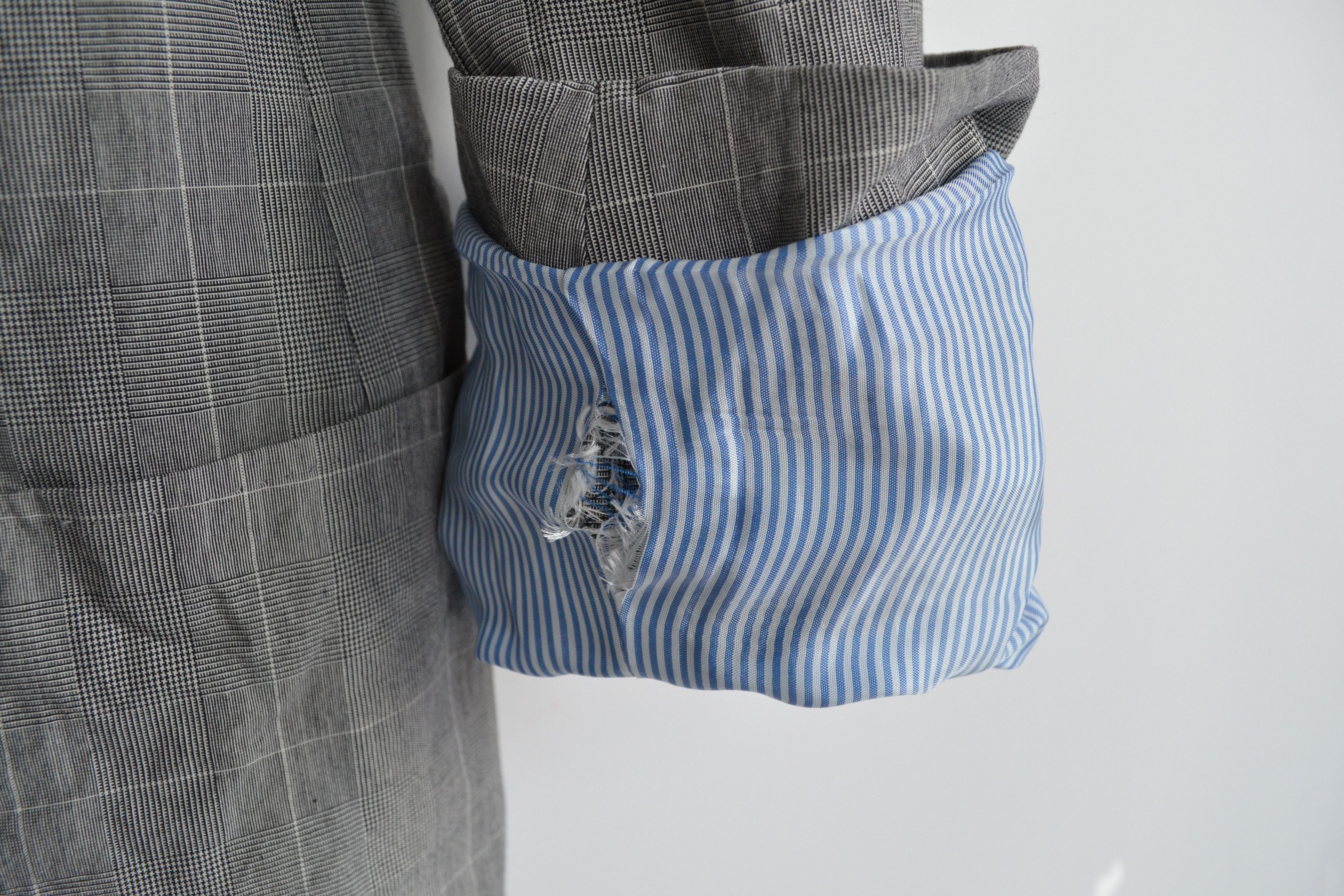 Suitsupply 🔴 SUITSUPPLY Blazer Jacket Suit Grey White Check Cotton Size 46R - 11 Thumbnail