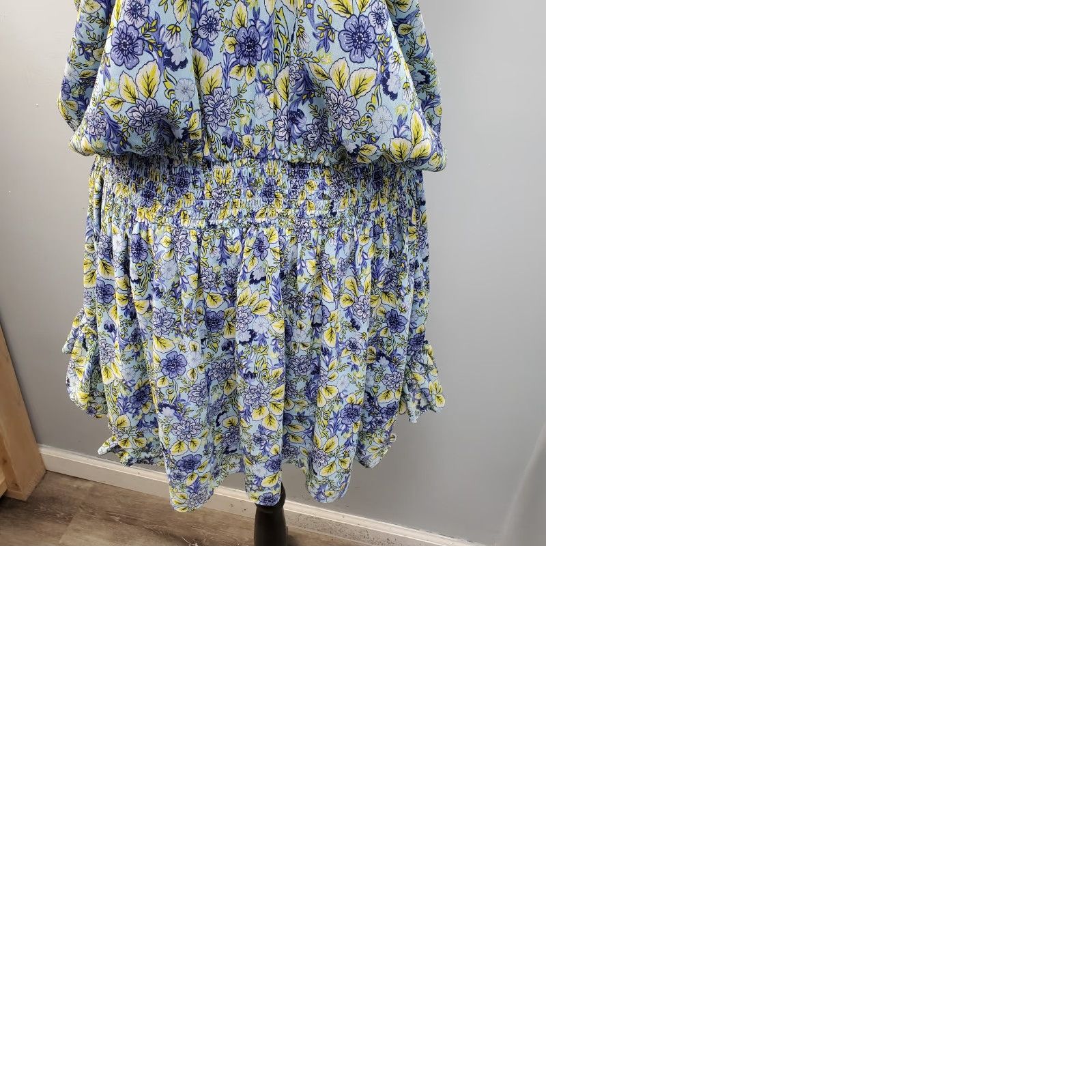 Ramy Brook Ramy Brook Halter Dress Womens L Floral Lined Smocked Waist Peplum Hem Pencil? Size L / US 10 / IT 46 - 9 Thumbnail