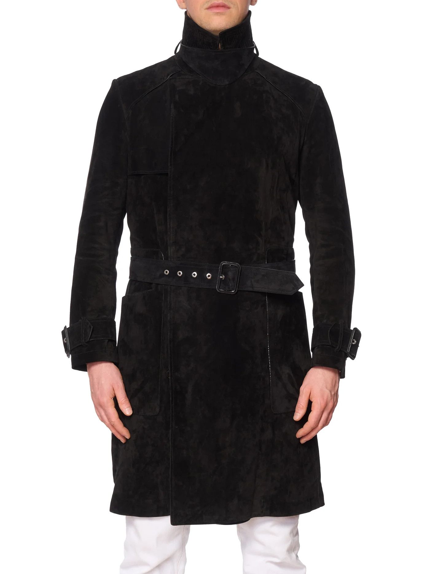 Berluti BERLUTI Paris Black Leather Suede Trench Long Coat Size US M / EU 48-50 / 2 - 1 Thumbnail