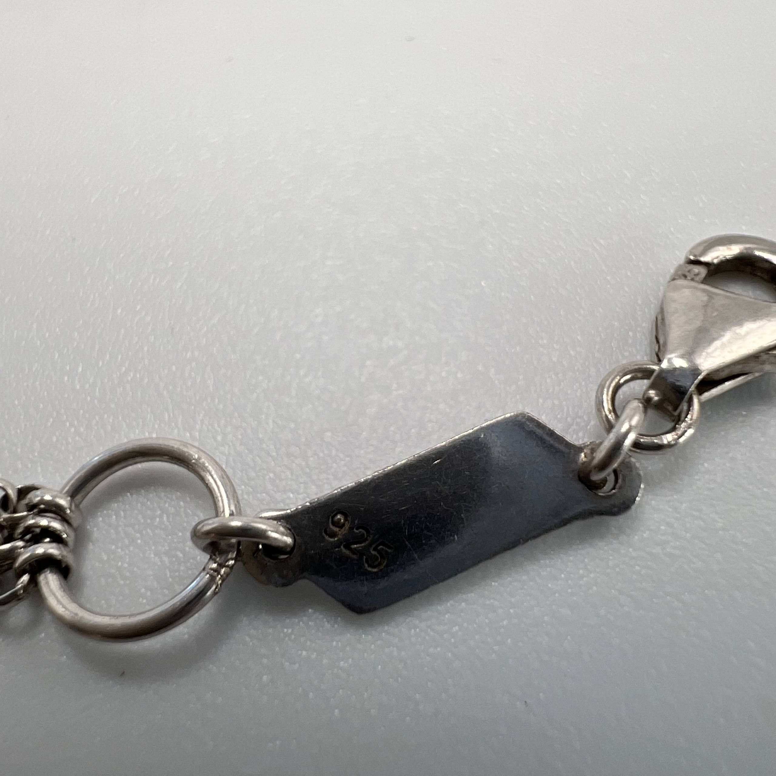 Sterling Silver Vintage Bracelet Sterling Silver 925 Marked Jewelry 5.53g Size ONE SIZE - 3 Thumbnail