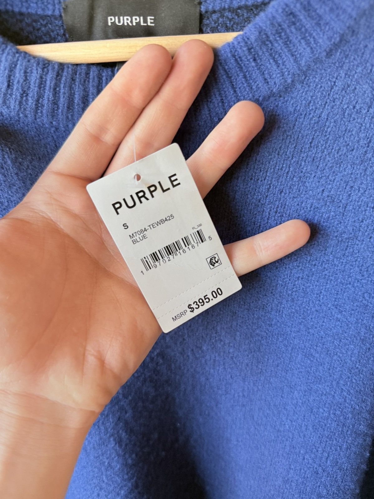 Purple Brand Purple Brand Blue Mohair Knitted Sweater Size US S / EU 44-46 / 1 - 5 Thumbnail