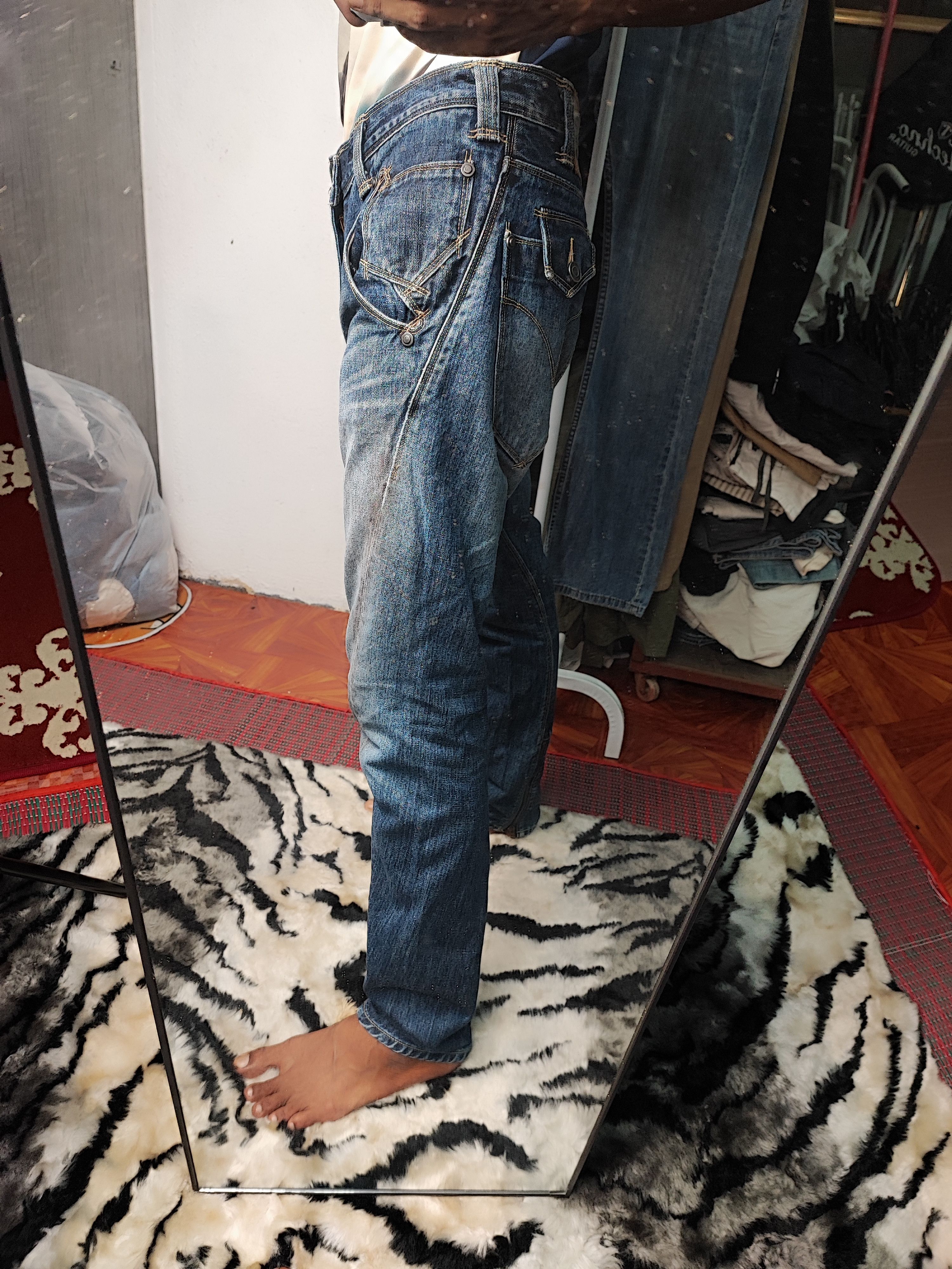 Levi's Levis Engineered Twisted Zip Leg Washed Jeans Size US 28 / EU 44 - 6 Thumbnail