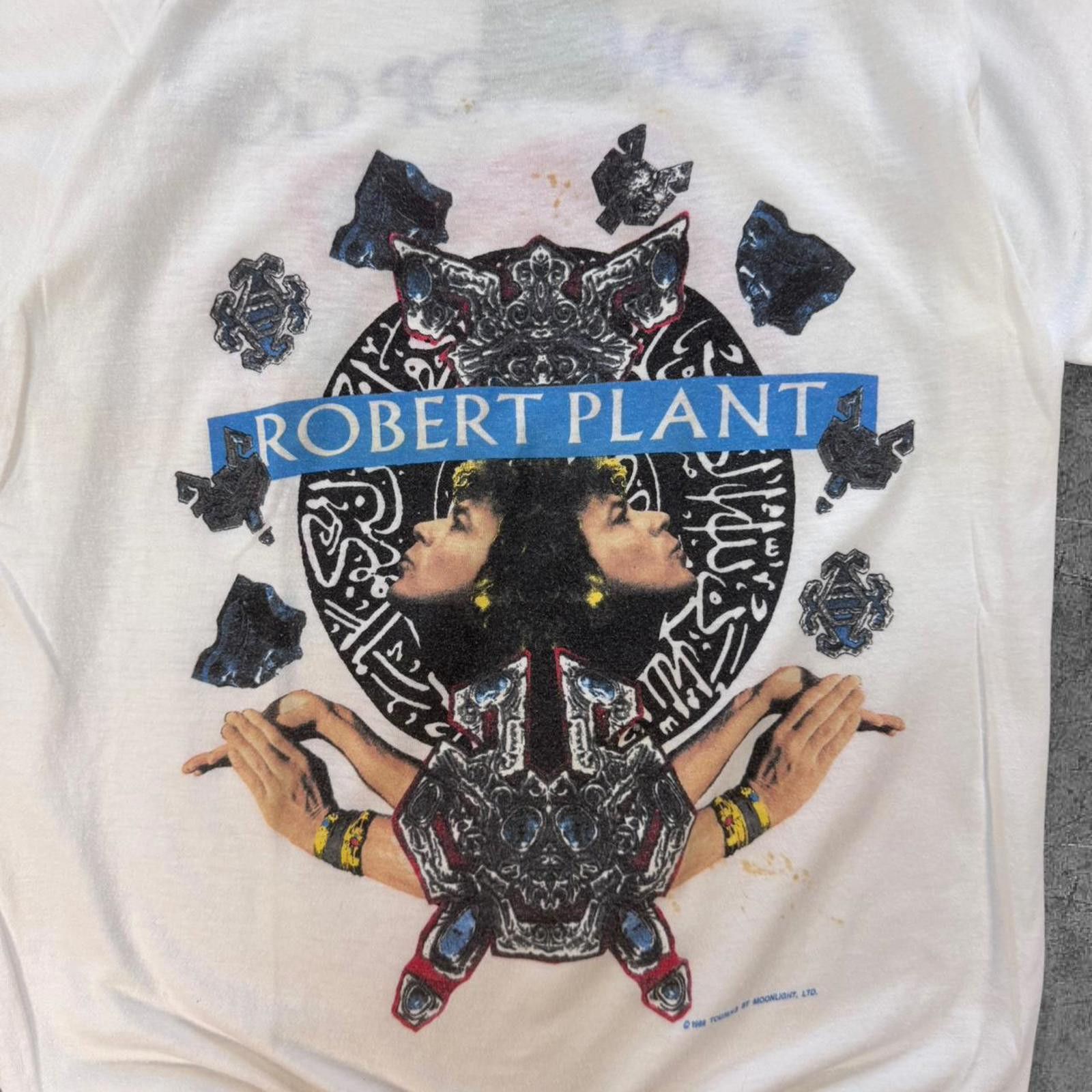 Vintage 1988 Robert Plant Non Stop Go Tour Tee Size US M / EU 48-50 / 2 - 2 Thumbnail