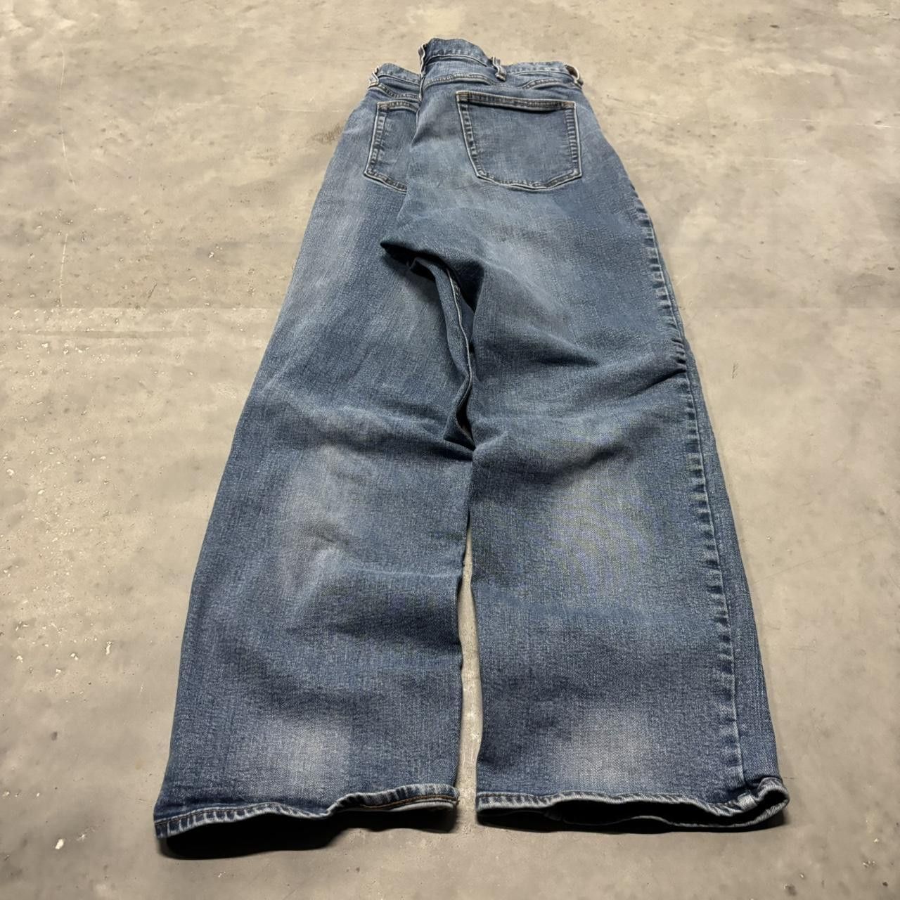 Japanese Brand × Vintage Crazy Vintage Y2K/2000s Grunge Faded Medium Wash Loose Fit Denim Jeans! Size US 36 / EU 52 - 4 Thumbnail