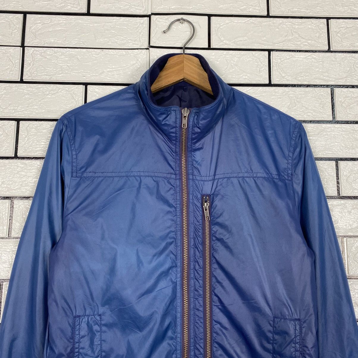 Issey Miyake 📌Vintage Biker Jacket Ships Jet Blue Japan Size US M / EU 48-50 / 2 - 4 Thumbnail
