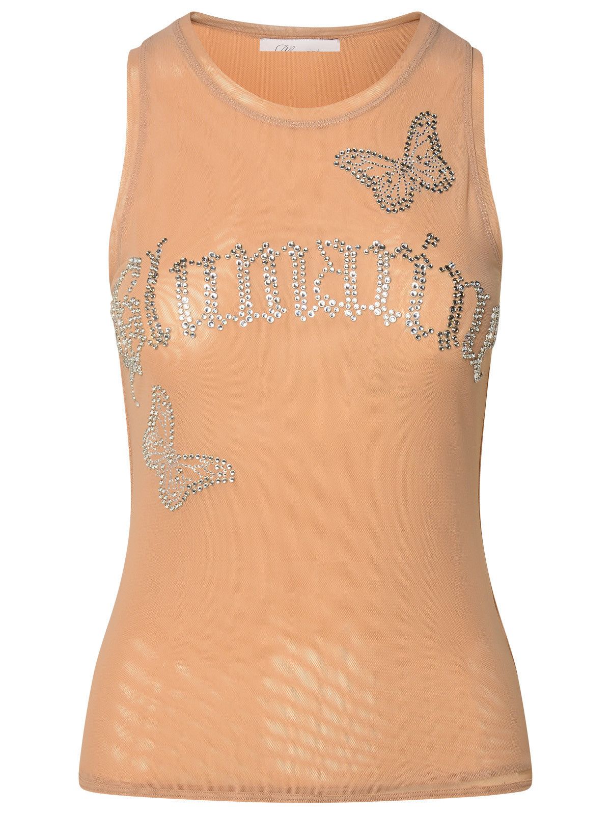image of Blumarine Nylon Blend Tank Top Nude, Women's (Size Medium)
