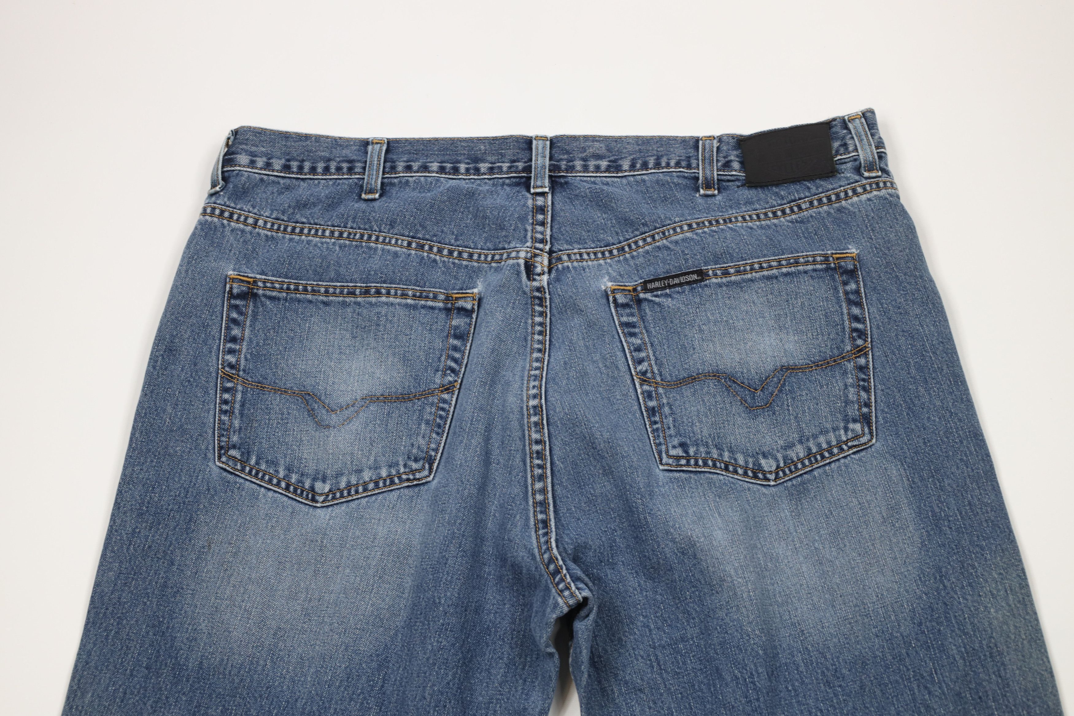 Harley Davidson × Vintage Vintage Harley Davidson Fit Wide Leg Denim Jeans Blue Size US 40 / EU 56 - 10 Thumbnail