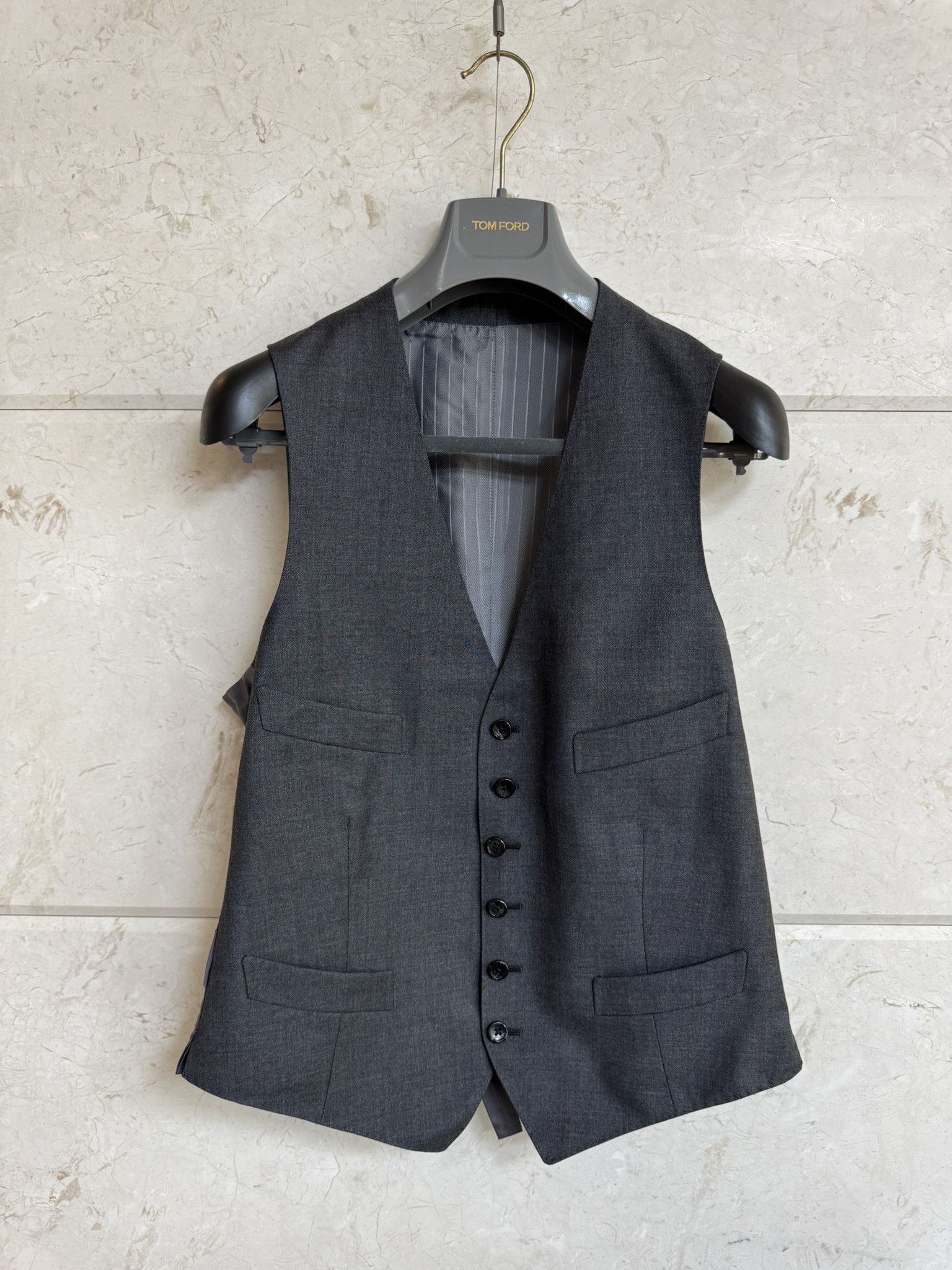 Tom Ford TOM FORD / Windsor Fit Grey 3-Piece Suits US 38 / EU 48 Size 38L - 9 Thumbnail
