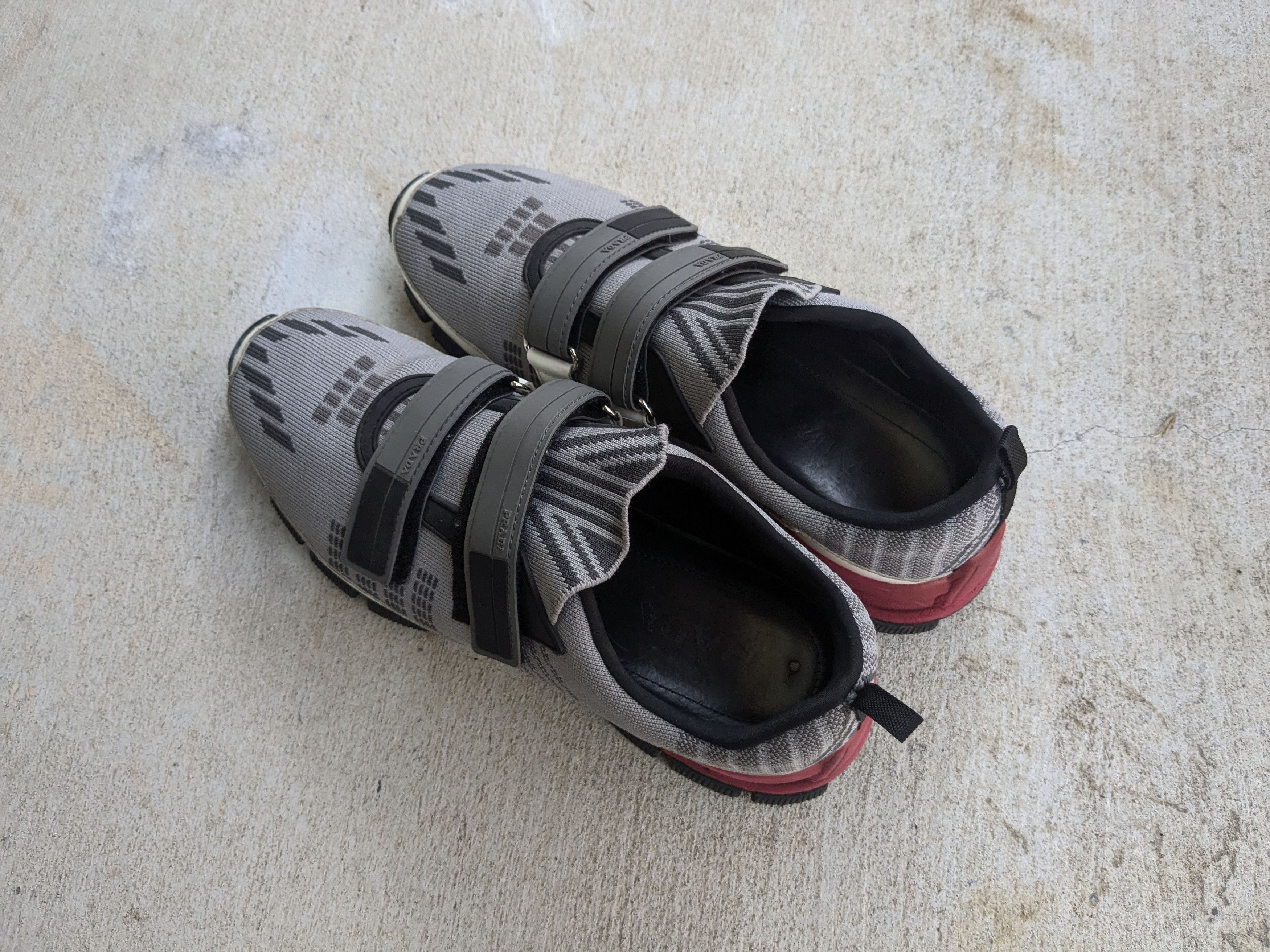 Prada Cross Section Sneakers Gray White 9.5 Low Tops