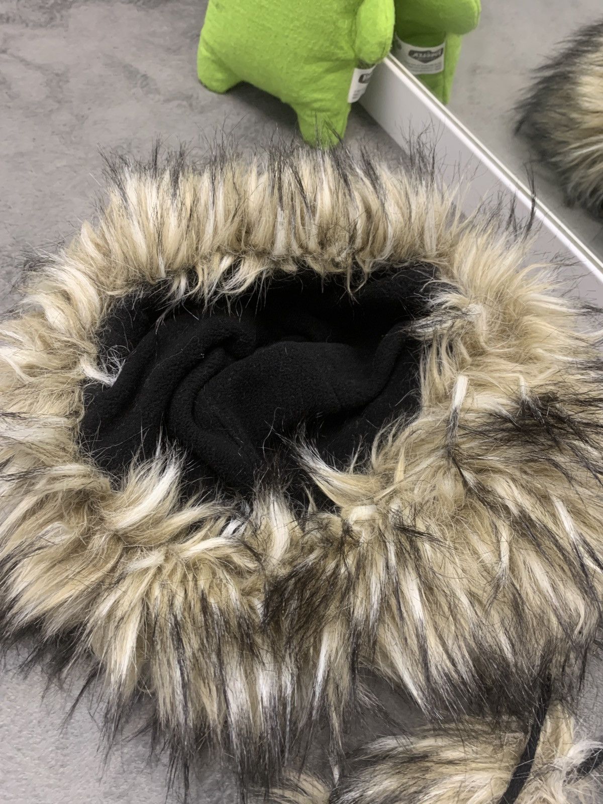 Hysteric Glamour × Vintage Vintage Y2K Japanese brand Ushanka opium black fur Curly Size ONE SIZE - 5 Thumbnail