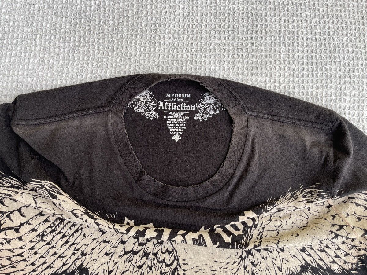 Affliction × Haunted Mound THRASHED🔥AFFLICTION🔥Distressed Sun Faded Black Tshirt Size US M / EU 48-50 / 2 - 12 Thumbnail