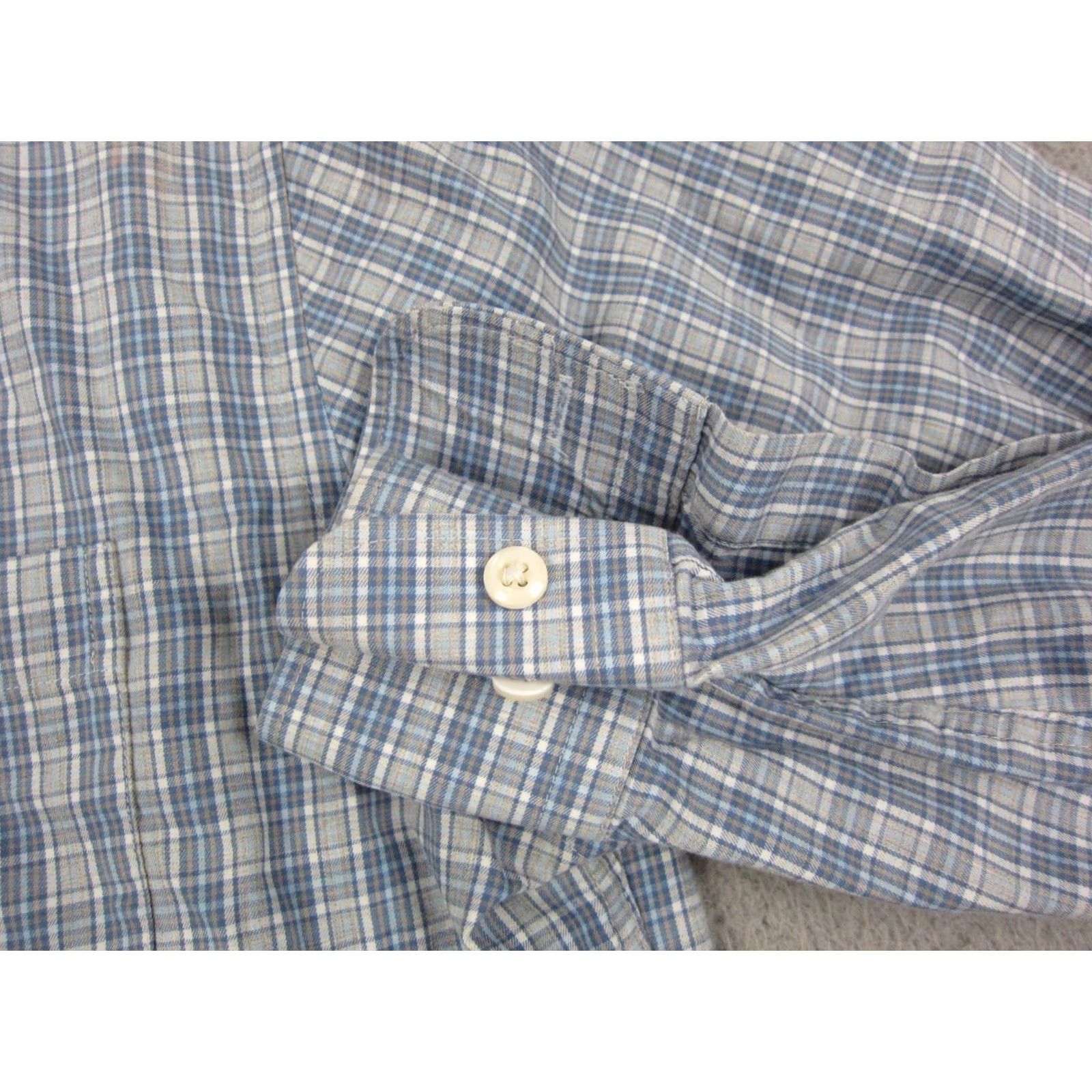Peter Millar Peter Millar Shirt Men Large Blue Check Cotton Button-Down Shirt Size US L / EU 52-54 / 3 - 4 Thumbnail