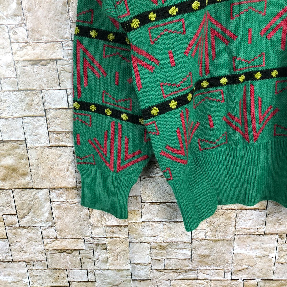 Vintage DL Japan art vintage Green Knitwear sweatshirt #A259 Size US S / EU 44-46 / 1 - 7 Thumbnail