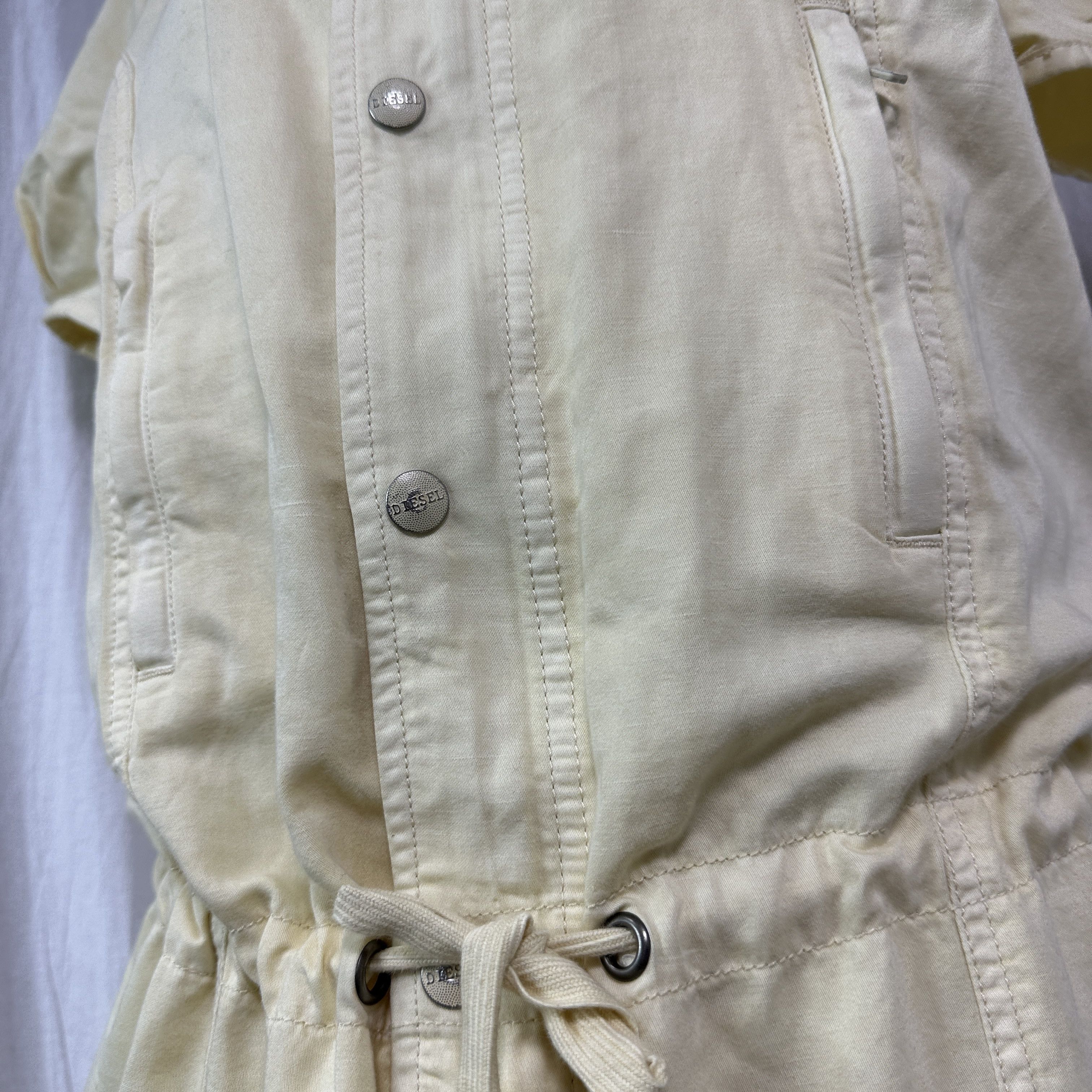 Diesel Vintage Avant Garde Diesel Butter Yellow Dress 00s Size M / US 6-8 / IT 42-44 - 3 Thumbnail