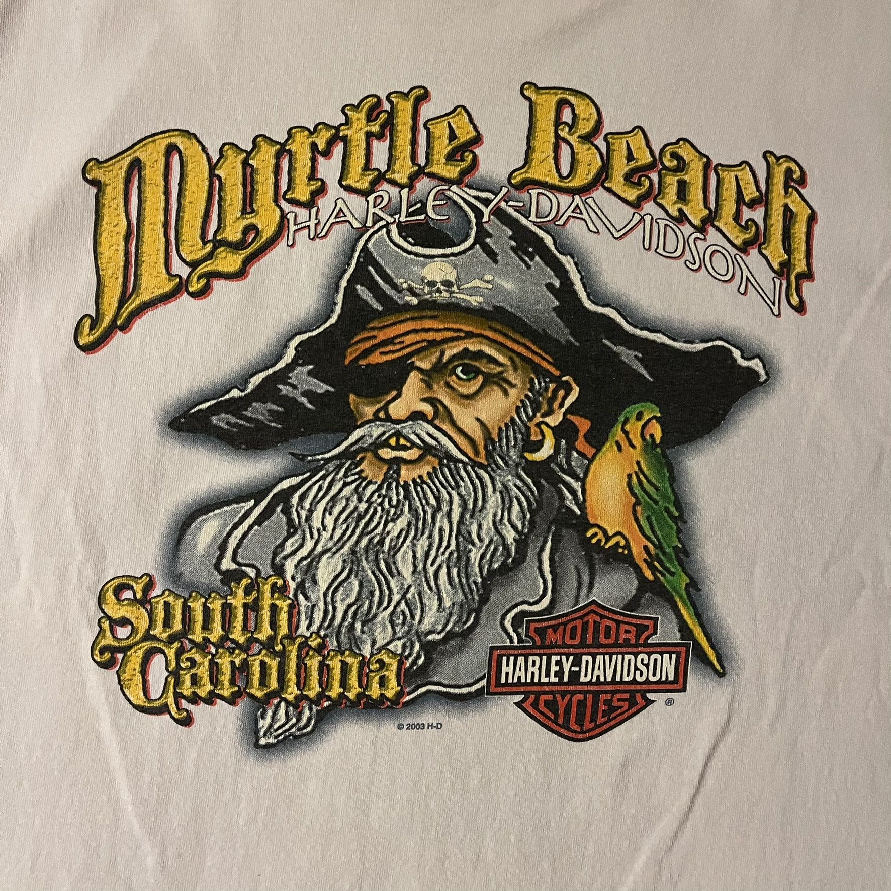 Harley Davidson VTG 00s Harley-Davidson Myrtle Beach South Carolina Tank Size US XL / EU 56 / 4 - 3 Thumbnail