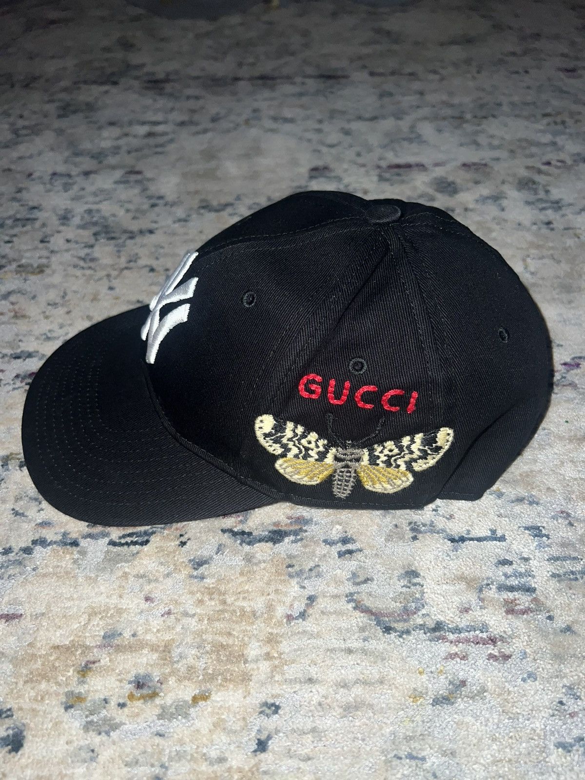 Gucci × MLB × New York Yankees Black Gucci NY Yankees Embroidered