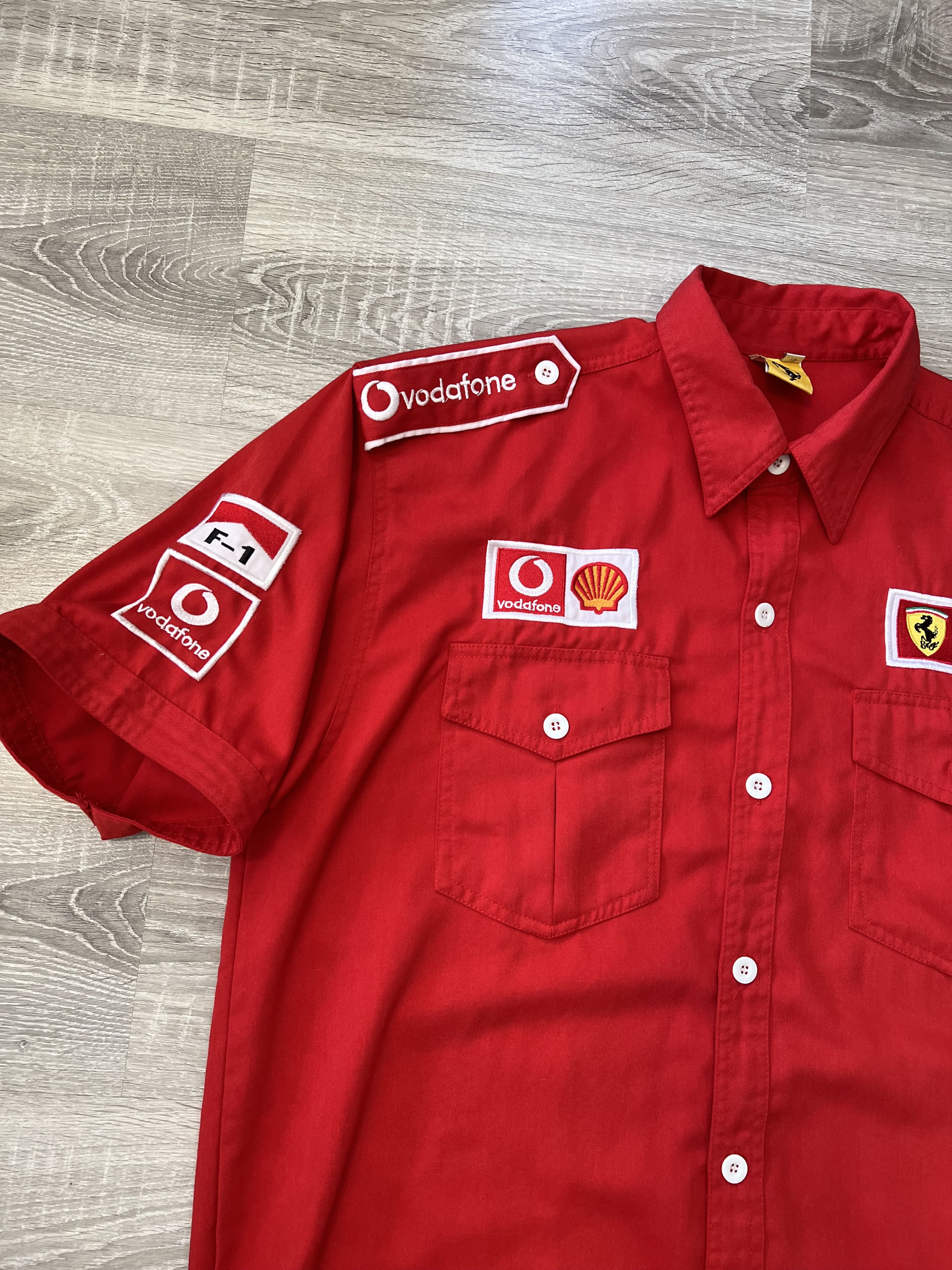 Ferrari Ferrari F1 Vodafone Schell Pocket Shirt Red Racing Size US XXL / EU 58 / 5 - 6 Thumbnail