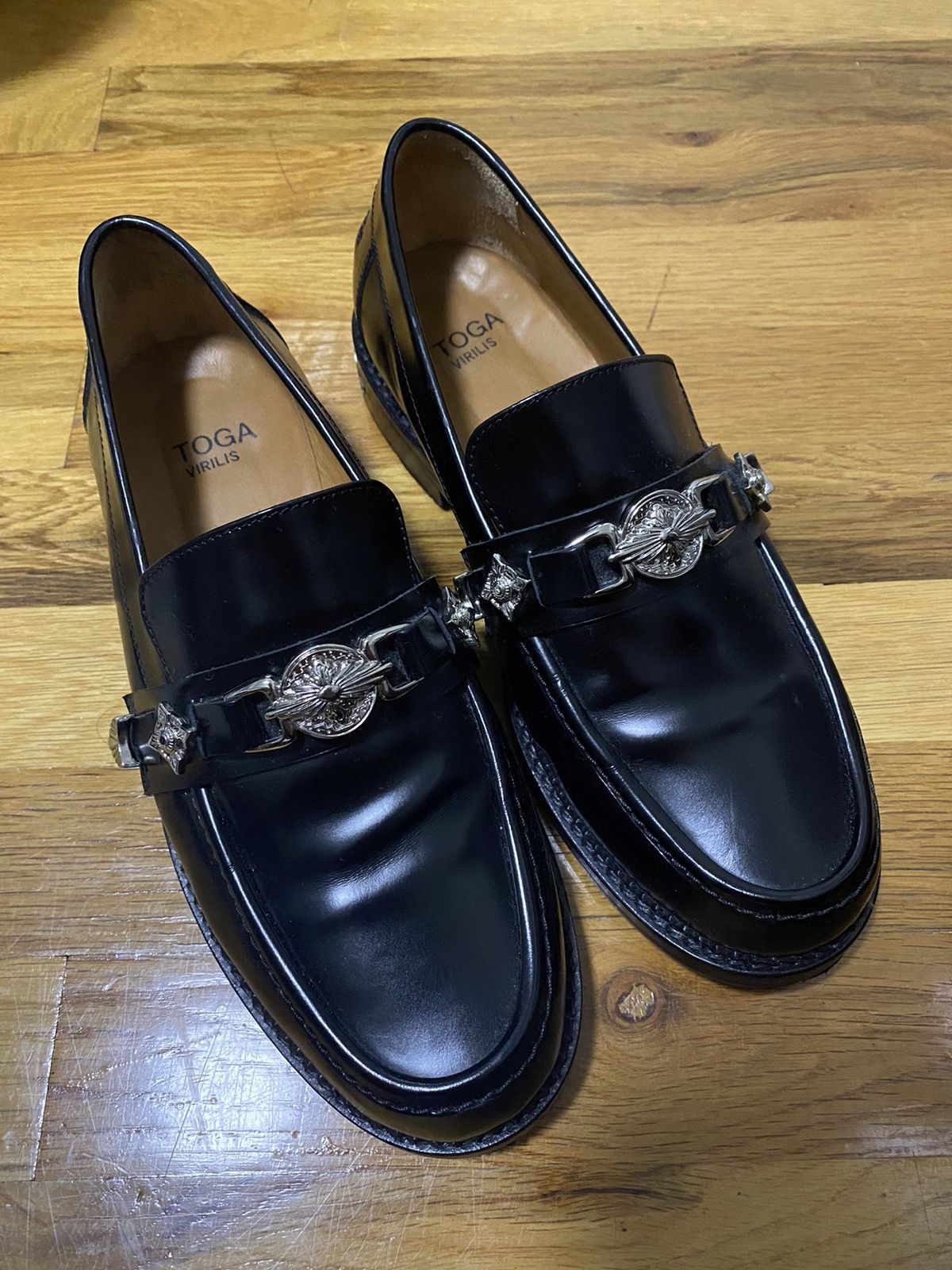 Toga Toga Virilis Heel Tapped Black Loafers | Grailed