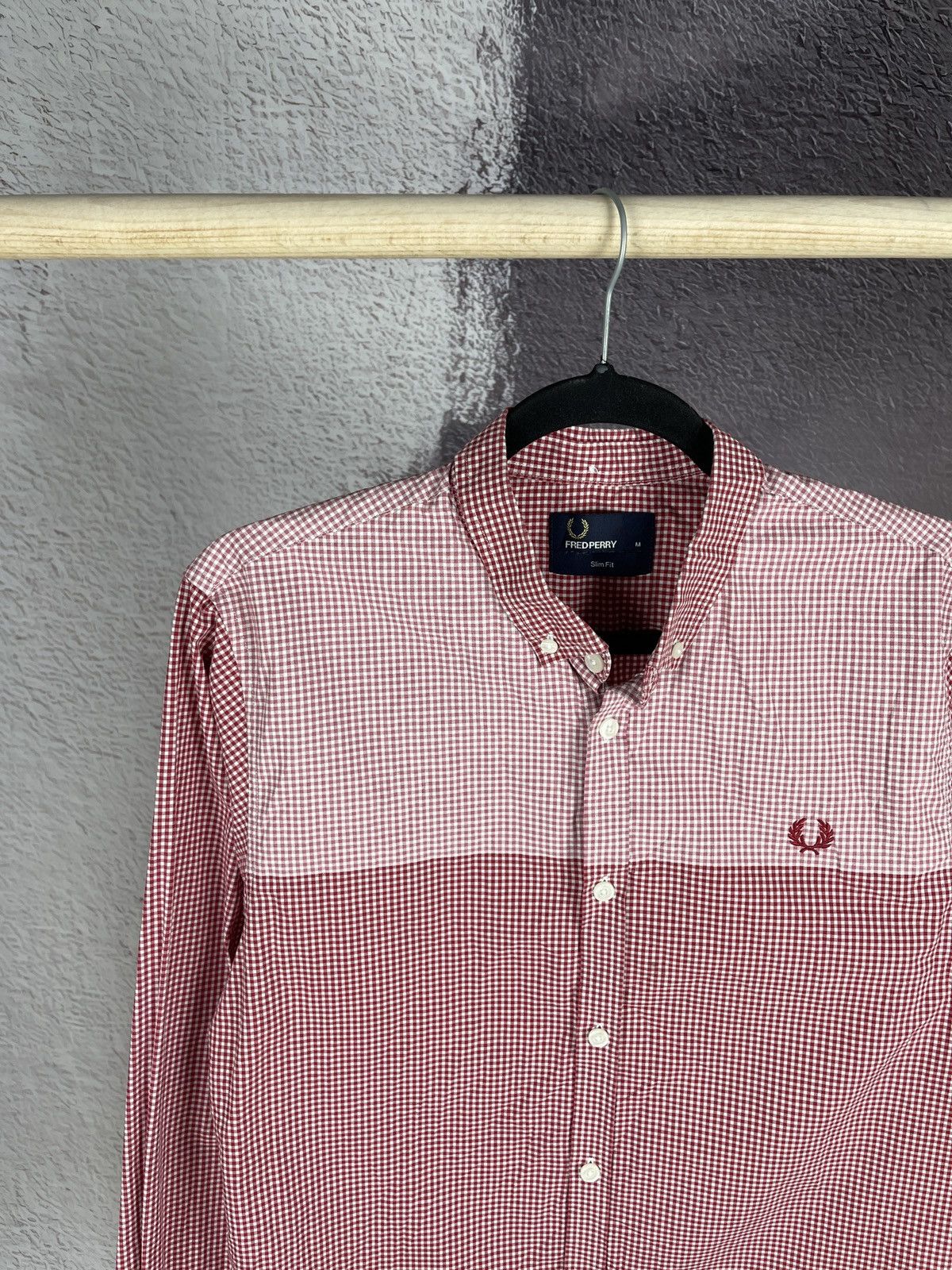 Fred Perry Fred Perry red checkered long sleeve shirt Size US M / EU 48-50 / 2 - 3 Thumbnail