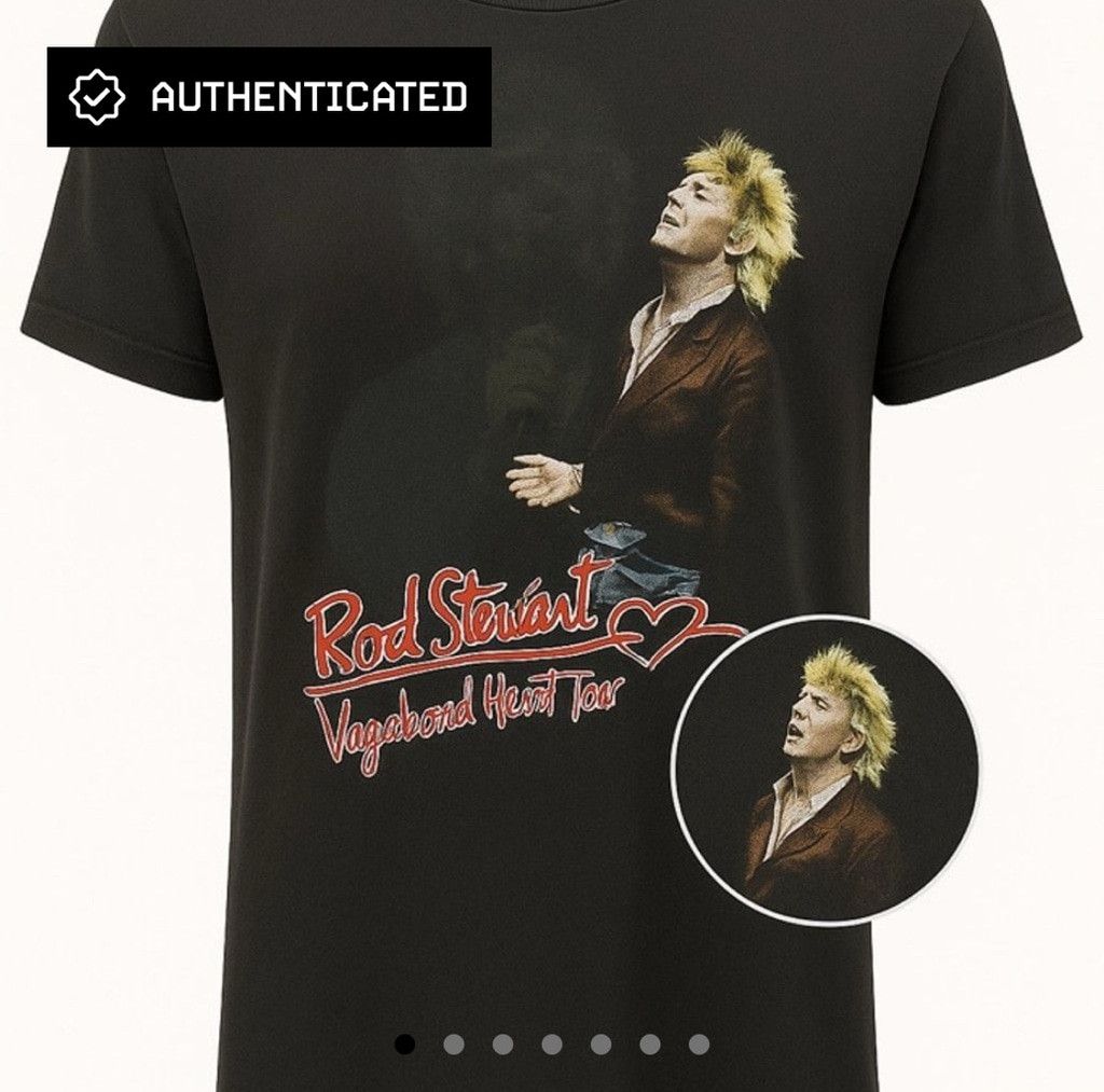 Hanes Vintage 1992 Rod Stewart Concert Tee – Original Owner – L Size L / US 10 / IT 46 - 8 Thumbnail