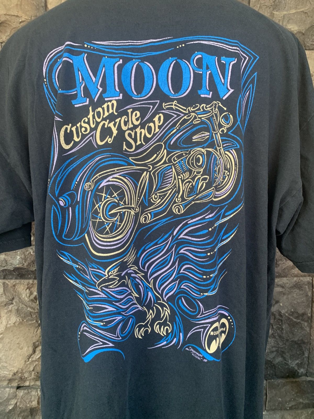 Vintage Vintage Mooneyes Custom Cycle Shop T shirt Size US XL / EU 56 / 4 - 2 Thumbnail