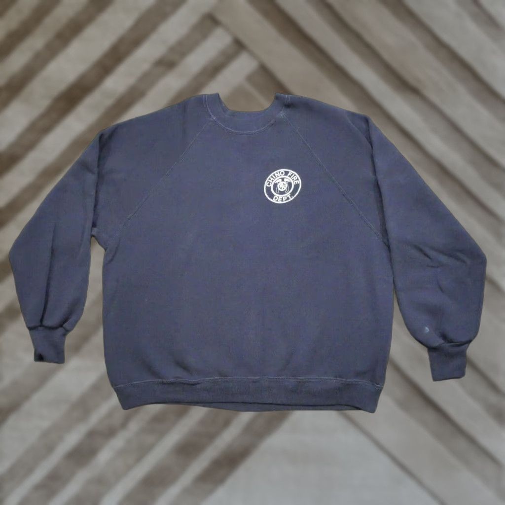 Vintage VINTAGE Fire Department Sweatshirt Adult XL Blue Chino California Fighter 80s Sportswear Shirt Mens Size US XL / EU 56 / 4 - 1 Thumbnail