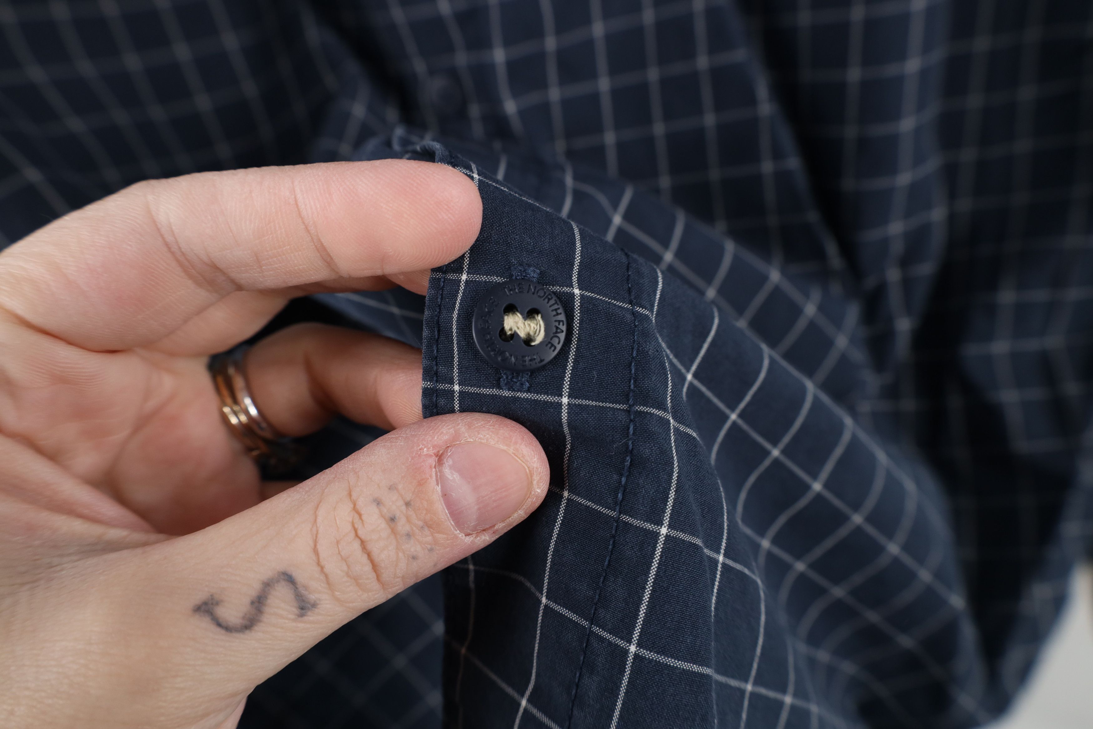 The North Face × Vintage Vintage The North Face Roll Sleeve Collared Button Shirt Size US S / EU 44-46 / 1 - 6 Thumbnail