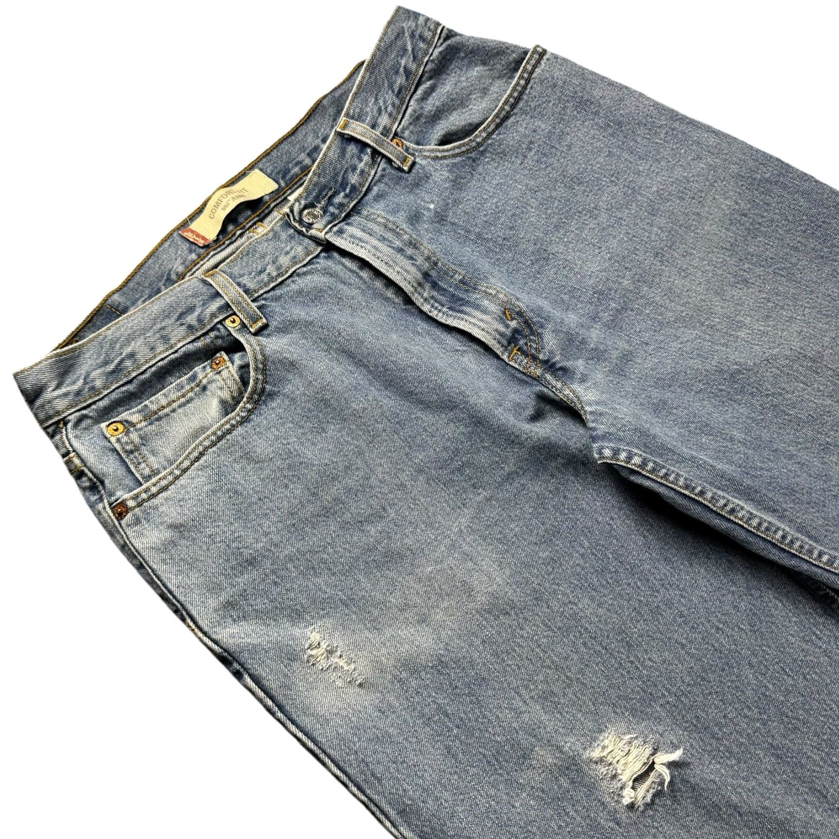 Levi's VINTAGE Levi's 560 Jeans Men 34x30 Comfort Loose Tapered Distressed Baggy 90s Grunge USA Denim Cotton Blue Regular Jeans Mens Size US 34 / EU 50 - 2 Thumbnail