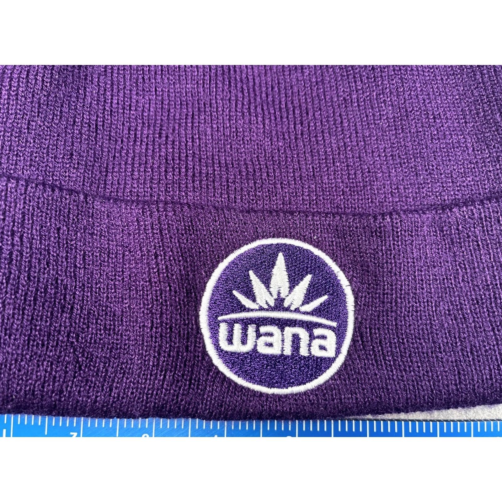 Vintage Wana Beanie Unisex One Size Purple Knit Logo Stretch Winter Casual Size ONE SIZE - 2 Thumbnail