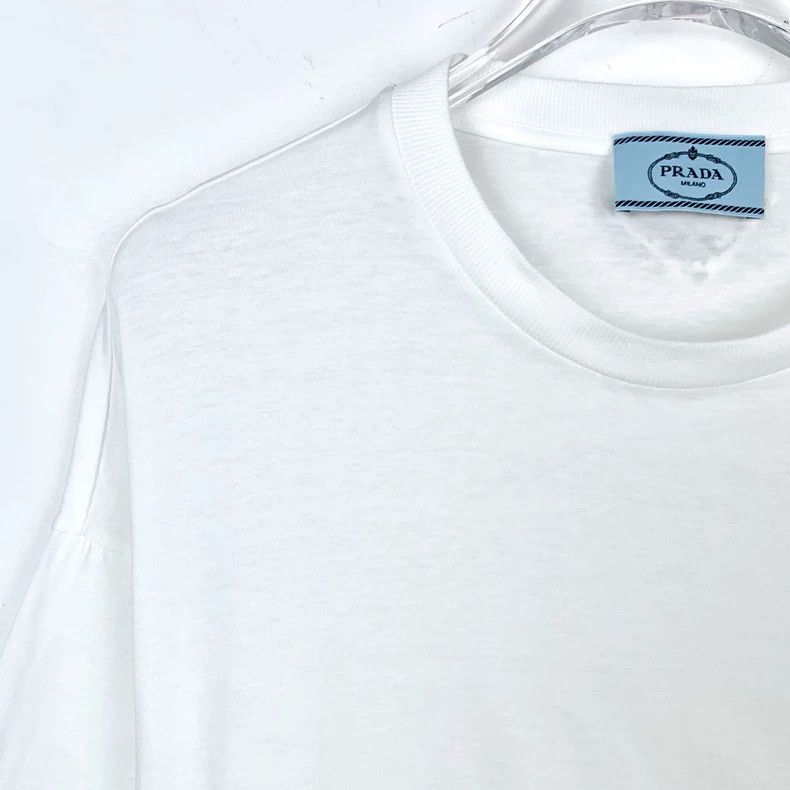 Prada Prada Nail bead embroidery design round-neck white short-sl Size US XS / EU 42 / 0 - 3 Thumbnail