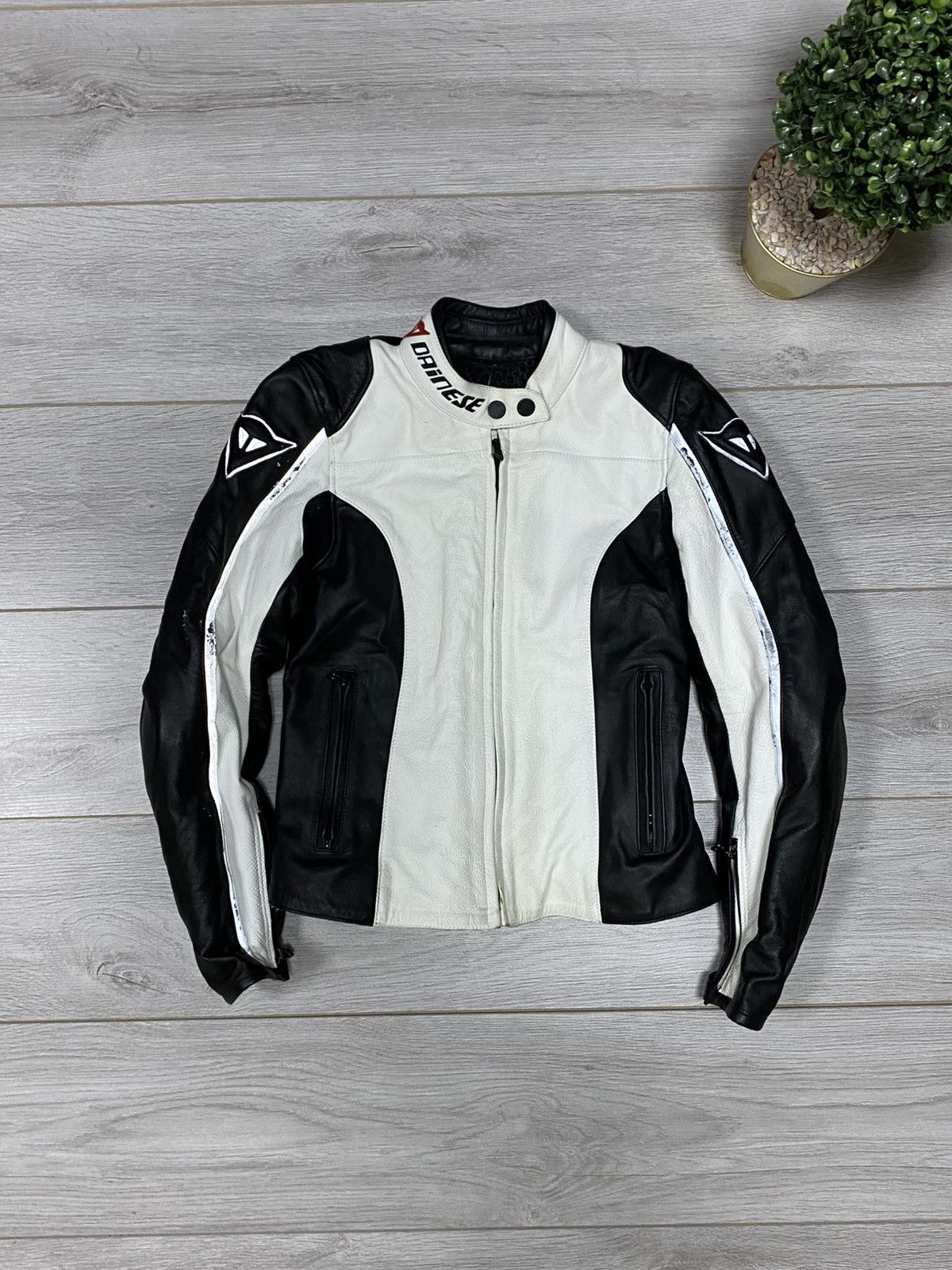 Dainese Dainese Yohji style leather big logo zip protection jacket Size S / US 4 / IT 40 - 1 Thumbnail