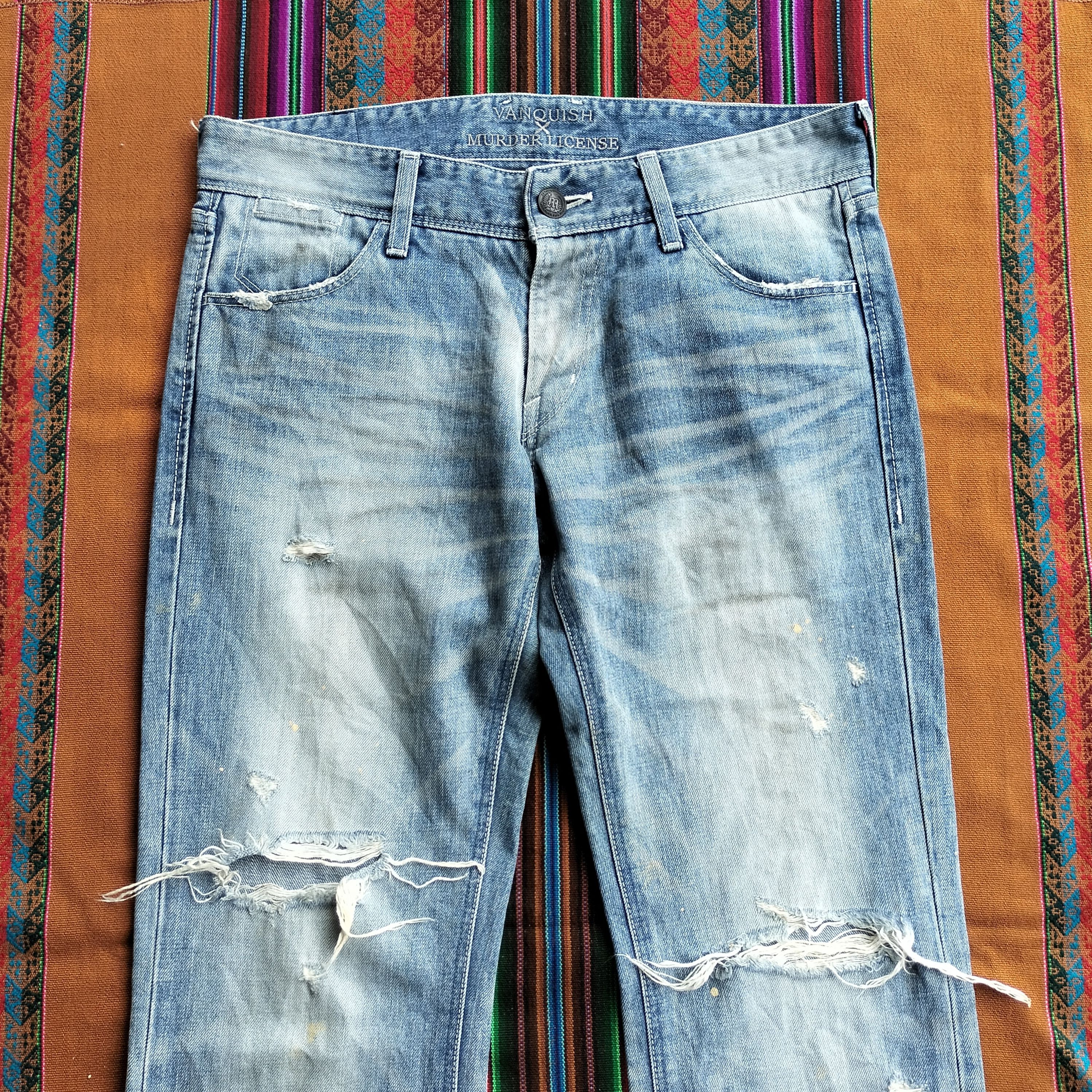 Vanquish Vanquish x Murder License distressed flare denim Size US 33 - 3 Thumbnail