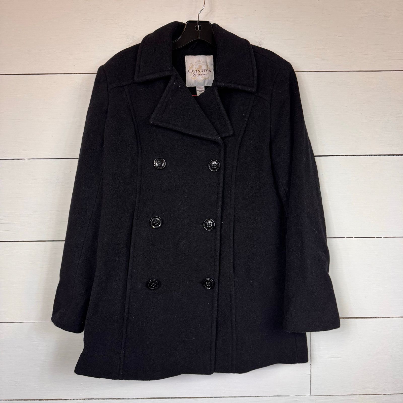Covington Covington Black Pea Coat Women's Size Medium Size M / US 6-8 / IT 42-44 - 1 Thumbnail