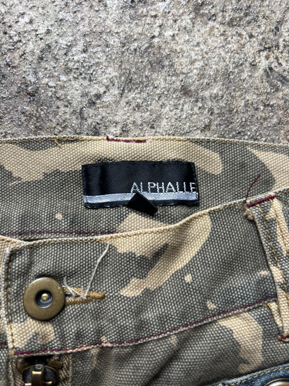Japanese Brand 2000s Alphalee Japan Hybrid Distressed Double Waist Jeans Size US 31 - 5 Thumbnail
