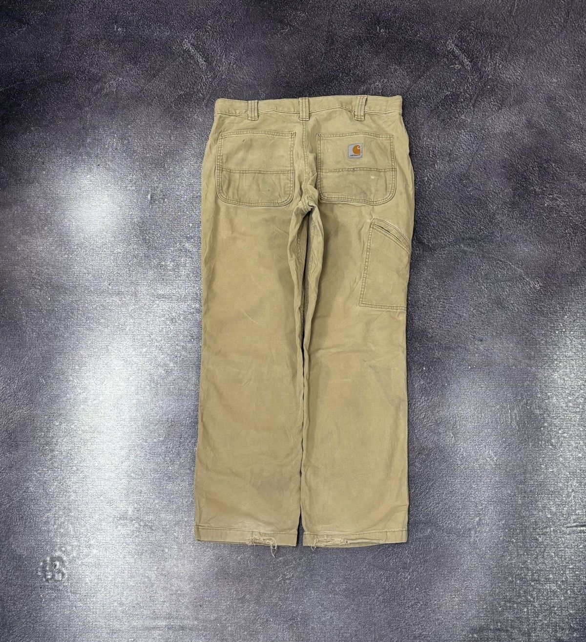 Carhartt Vintage Carhartt Y2K Workwear USA Beige Hype Carpenter Pants Size US 33 - 1 Thumbnail