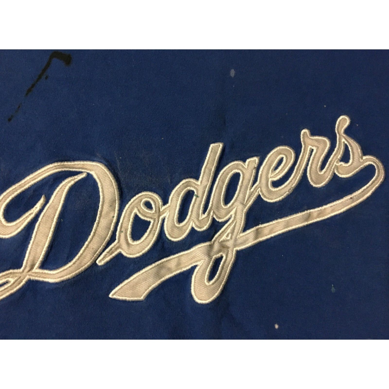 Thrasher VINTAGE LA Dodgers Shirt XL Blue Thrashed 90s Distressed Paint Size US XL / EU 56 / 4 - 3 Thumbnail