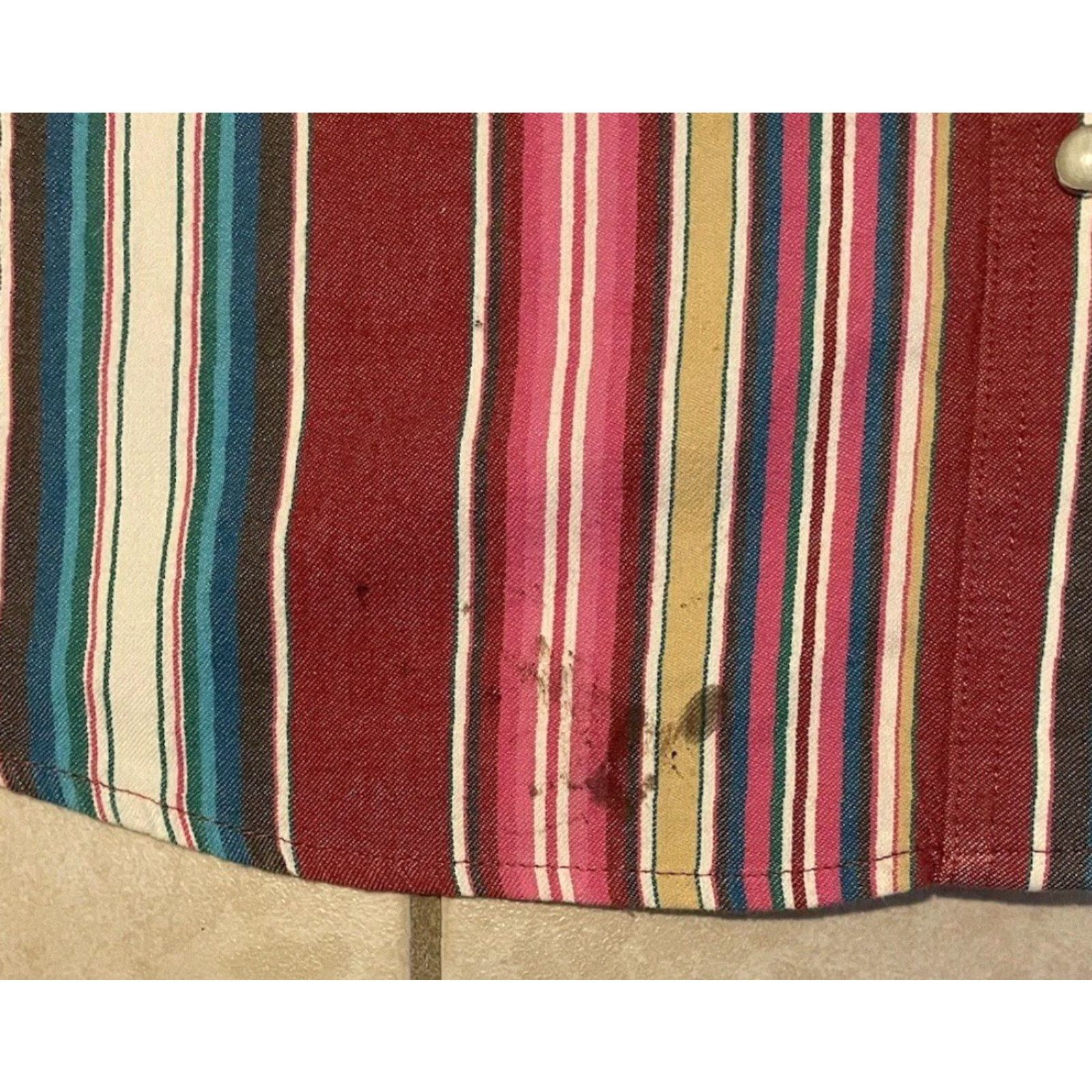 Wrangler VINTAGE Wrangler Striped Pearl Snap Shirt M Western Cowboy Aztec Grunge AOP 90s Y2K Mens Size US M / EU 48-50 / 2 - 3 Thumbnail