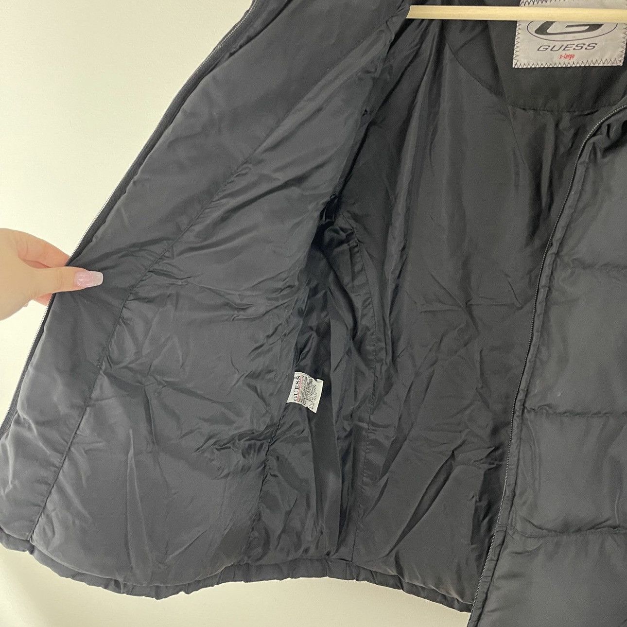 Guess GUESS Vintage Y2K Black Down Puffer Winter Jacket Size XL / US 12-14 / IT 48-50 - 8 Thumbnail
