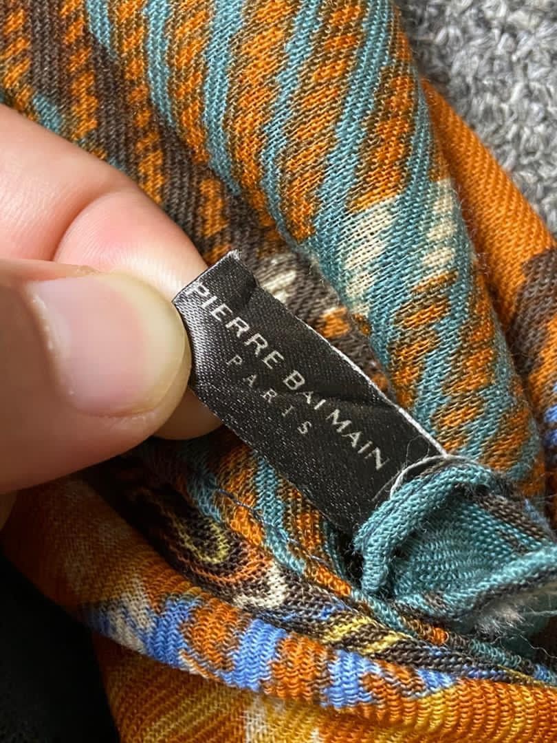 Pierre Balmain Vintage Pierre Balmain Plaid & Paisley Pattern Scarf (179) Size ONE SIZE - 5 Thumbnail