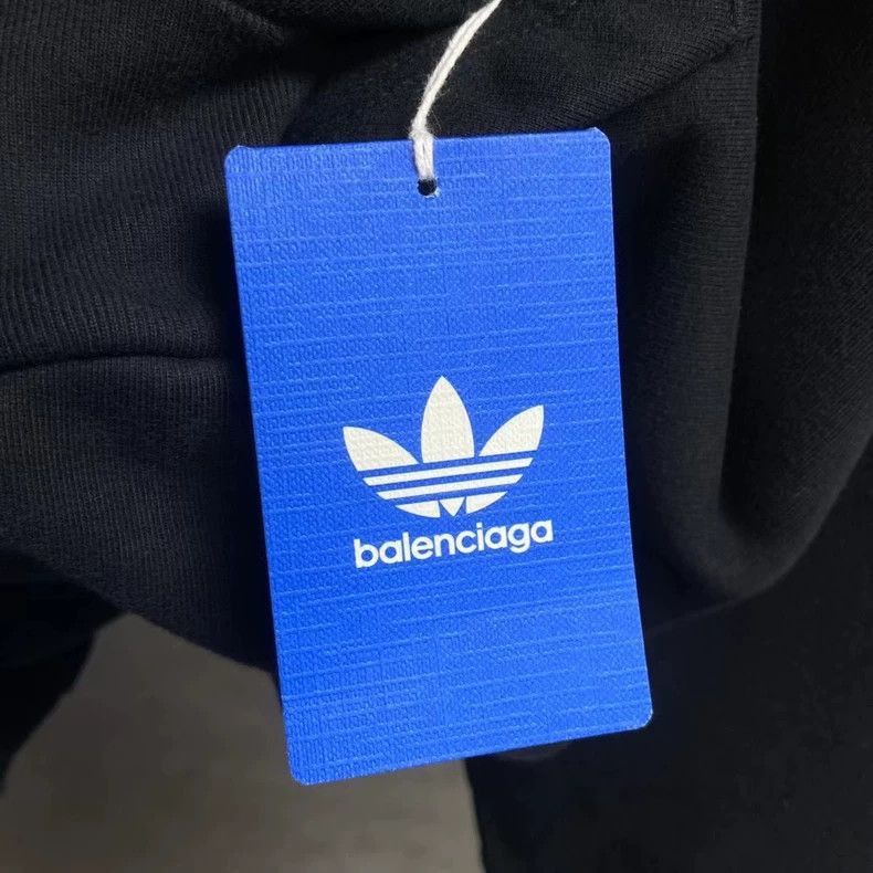 Balenciaga Balenciaga Adidas Black Embroidered Hoodie-2506 Size US M / EU 48-50 / 2 - 5 Thumbnail