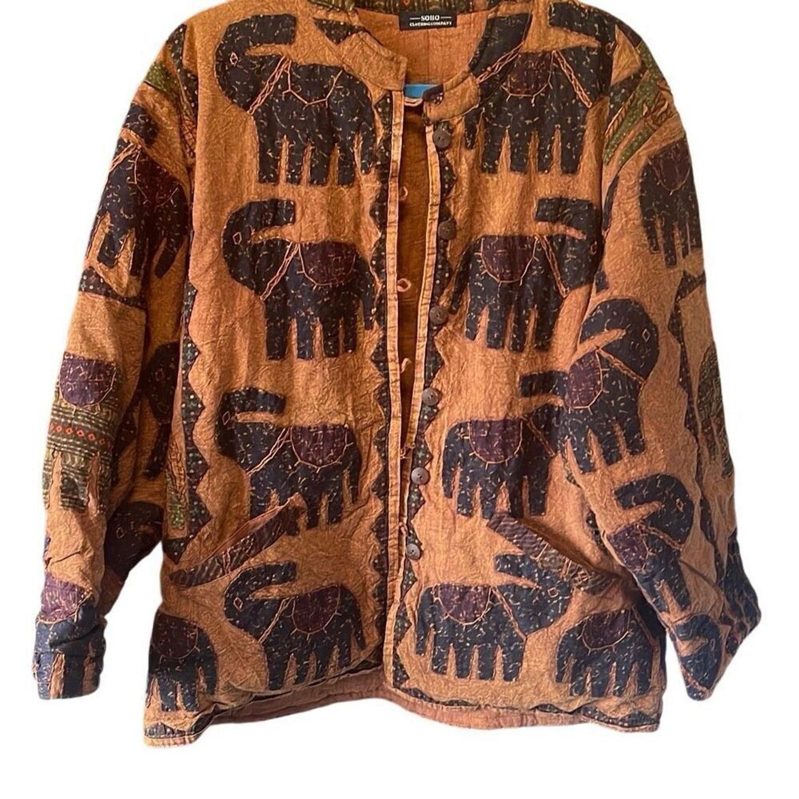Schott Soho Clothing Company elephant tapestry jacket one size Size ONE SIZE - 1 Thumbnail