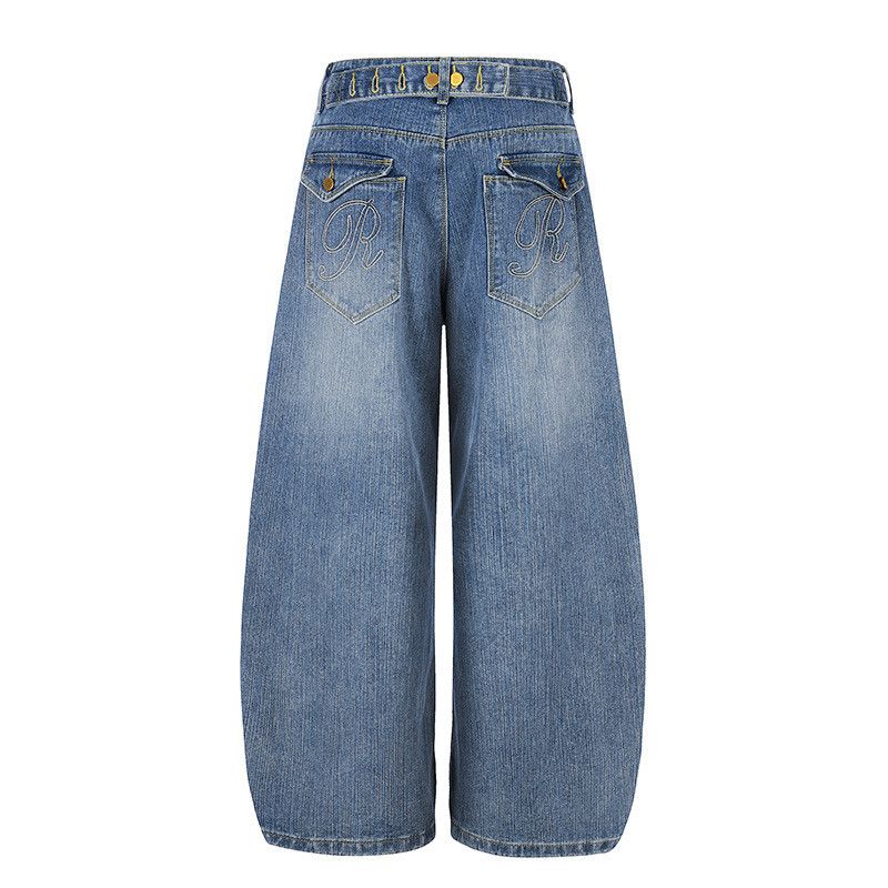 Vintage American Vintage Washed & Distressed Blue Jeans Size US 32 / EU 48 - 2 Thumbnail