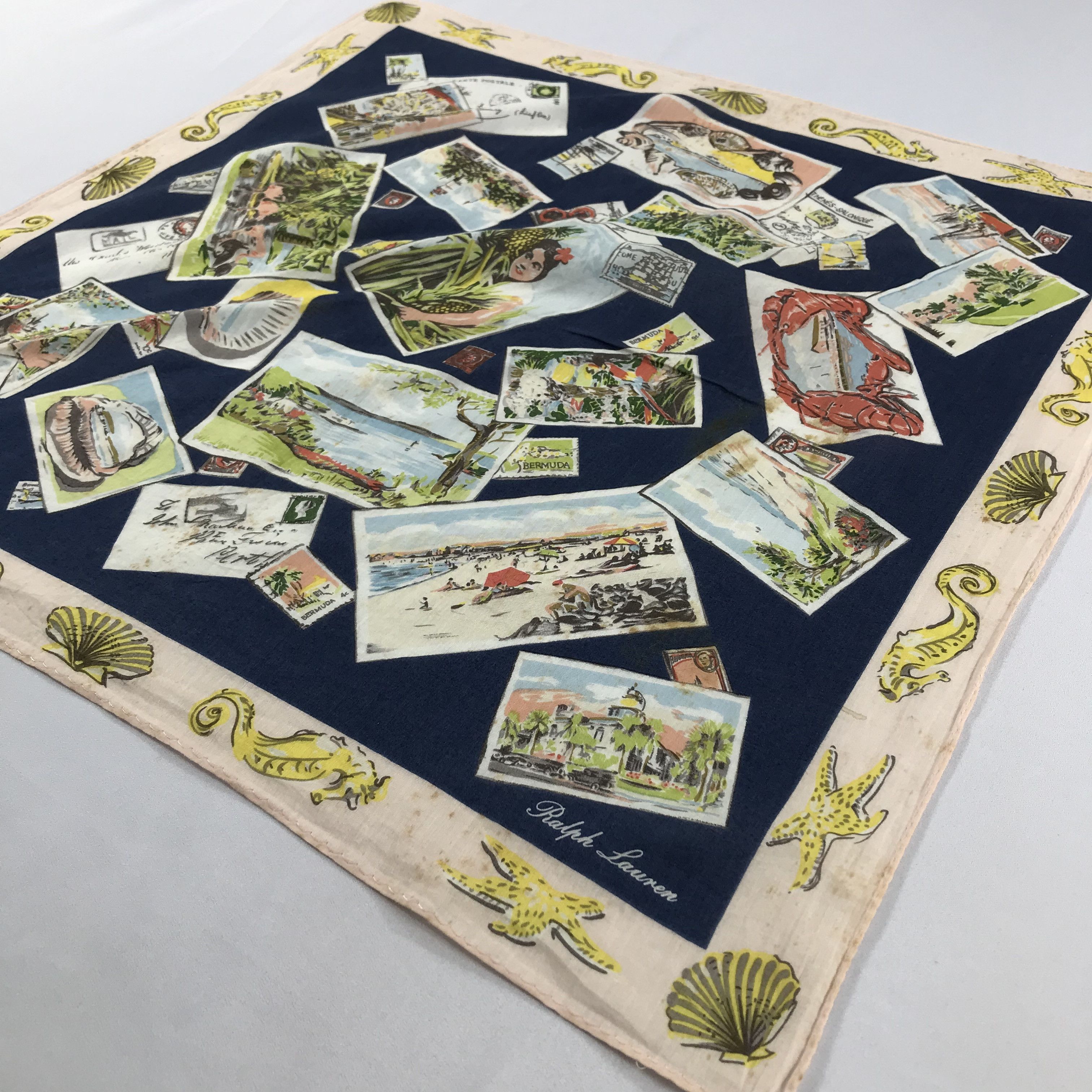 Ralph Lauren × Vintage Ralph Lauren Bandana / Handkerchief / Neckerchief - S2154 Size ONE SIZE - 2 Thumbnail
