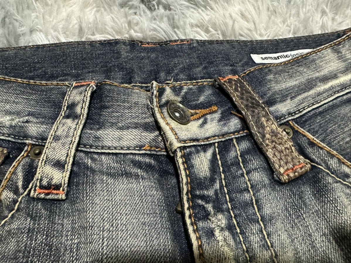 semanticdesign 🔥Sick Y2K Semantic Design Flared Denim Snakeskin Pocket Size US 30 / EU 46 - 9 Thumbnail