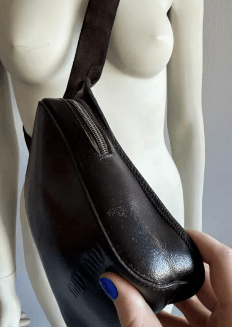 Miu Miu × Prada Miu Miu Leather Bag Shoulder Sport 1999 Red Tab Hand XX0021 Size ONE SIZE - 3 Thumbnail