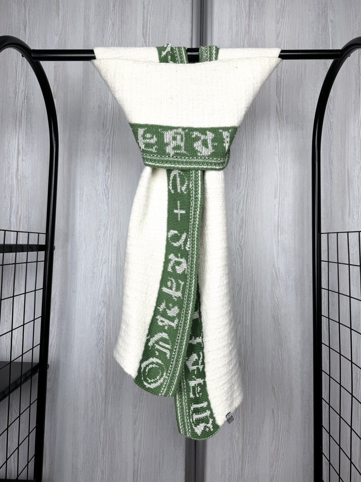 Marithe + Francois Girbaud Marithe + Francois Girbaud big logo wool angora big scarf Size ONE SIZE - 5 Thumbnail